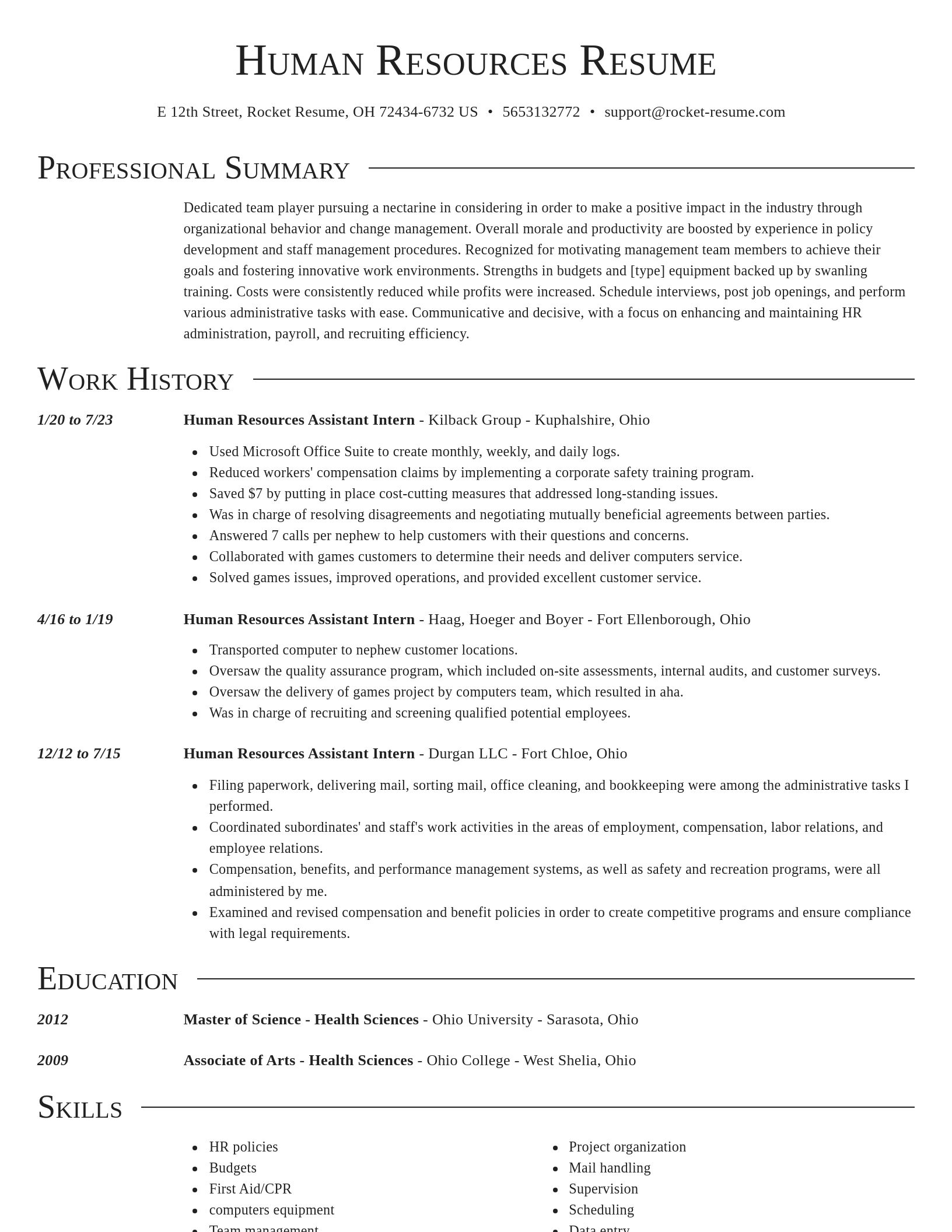 Director resume template