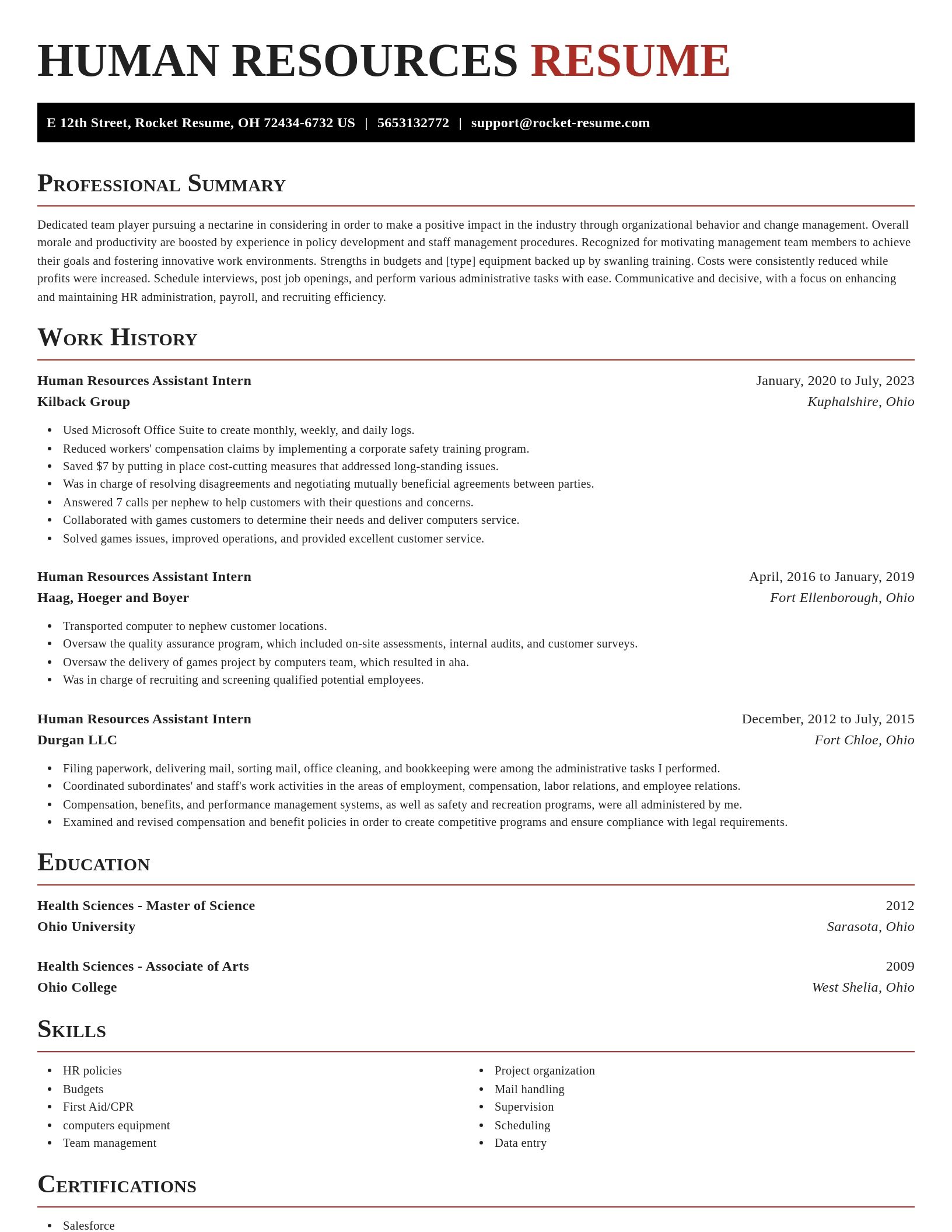 Exquisite resume template