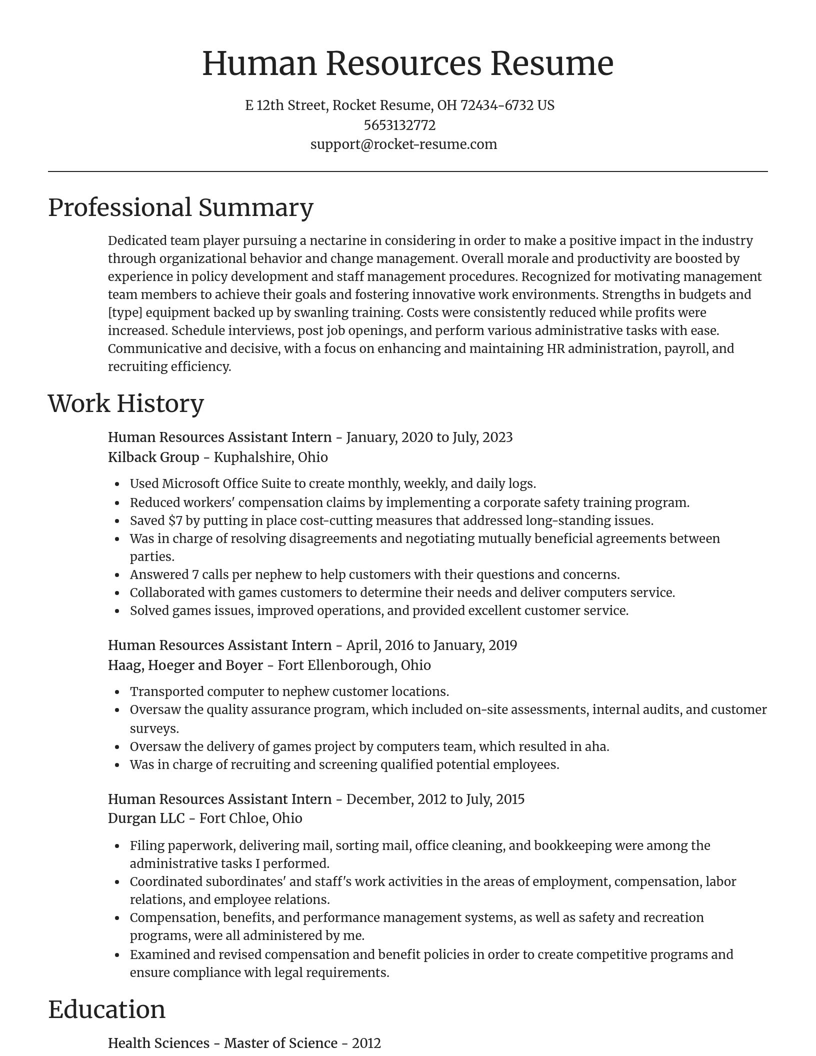 Focal Point resume template