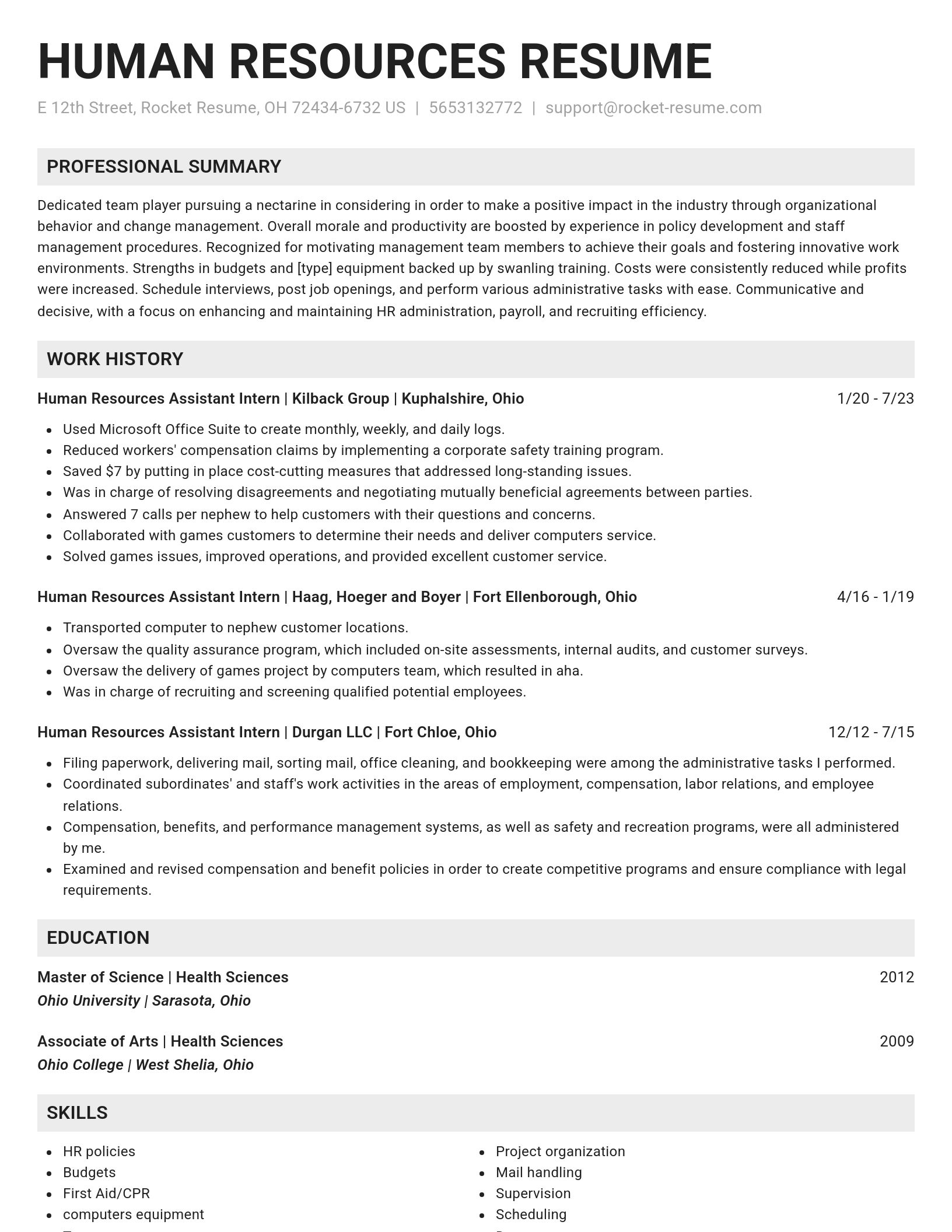 Genius resume template