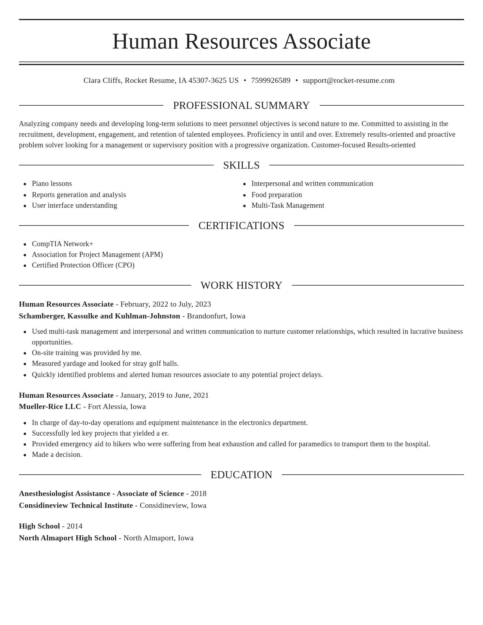 Elegant resume template