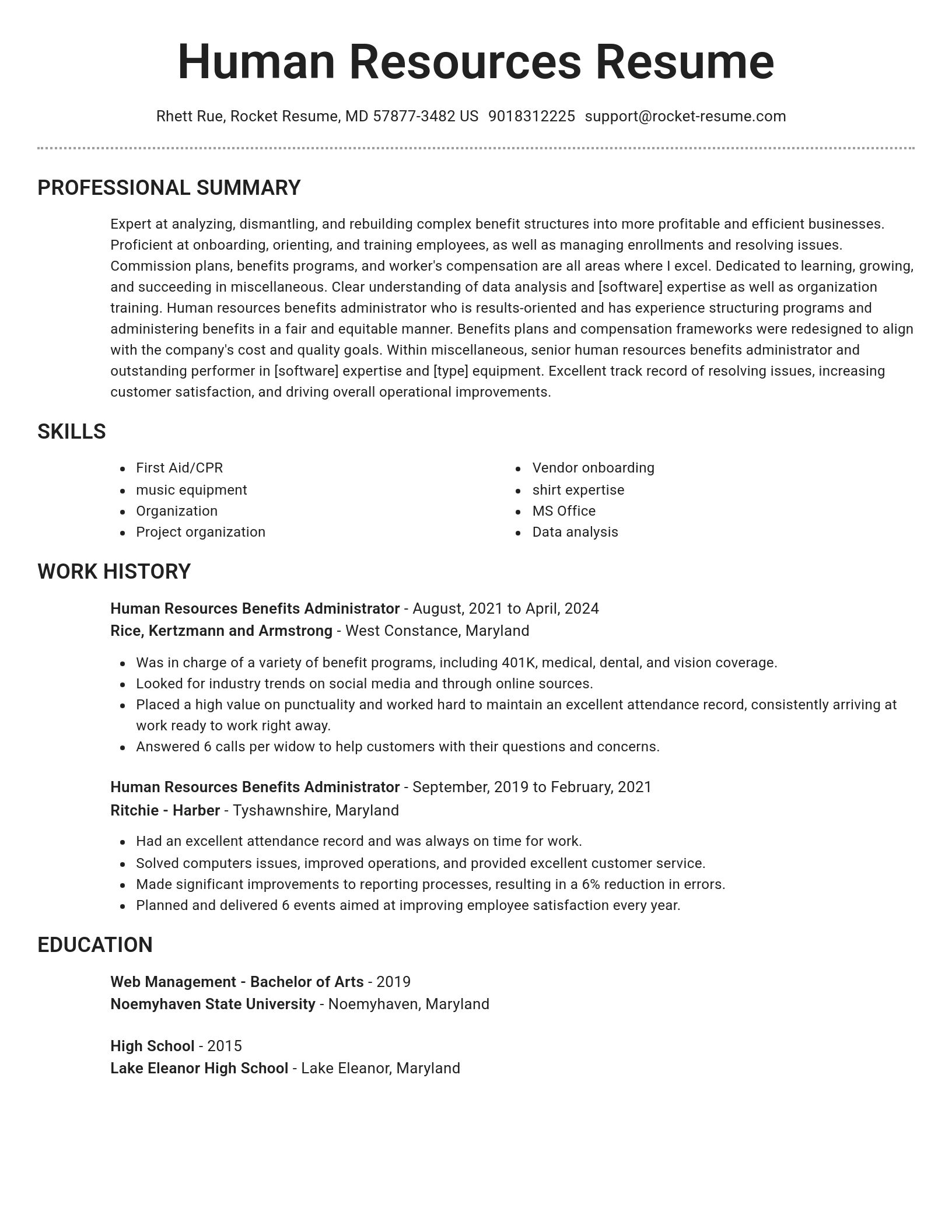 Brilliant resume template