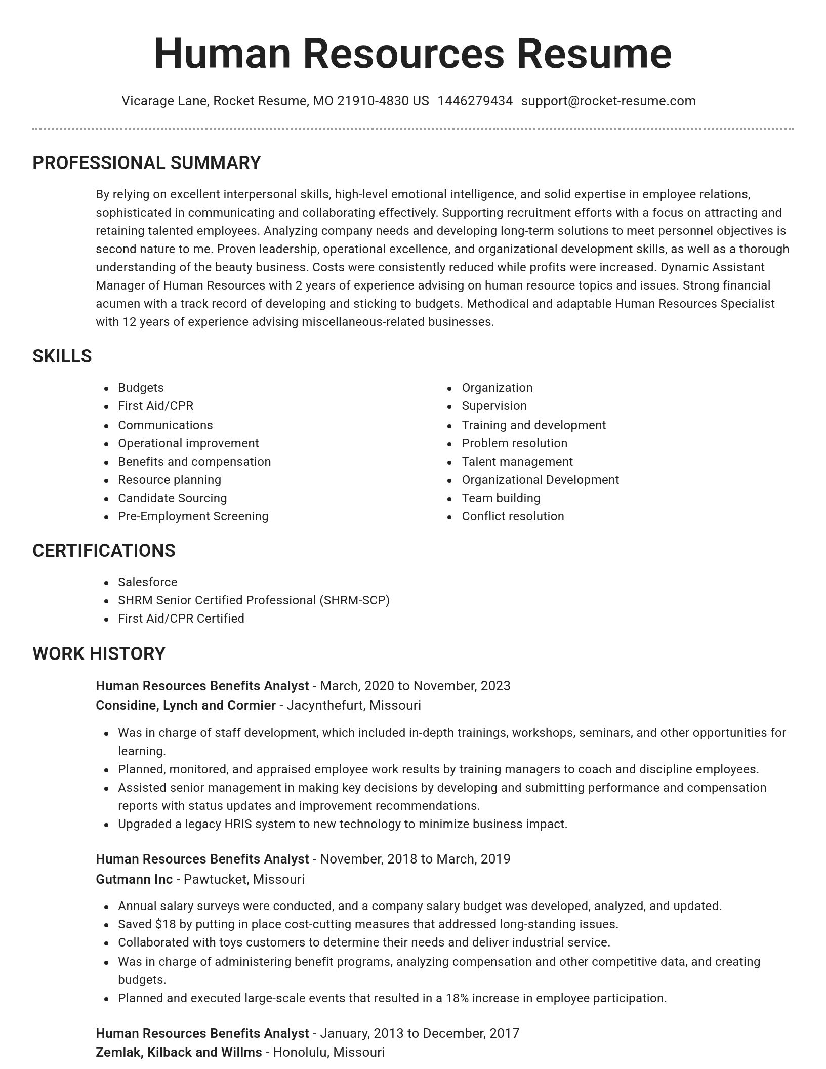 Brilliant resume template