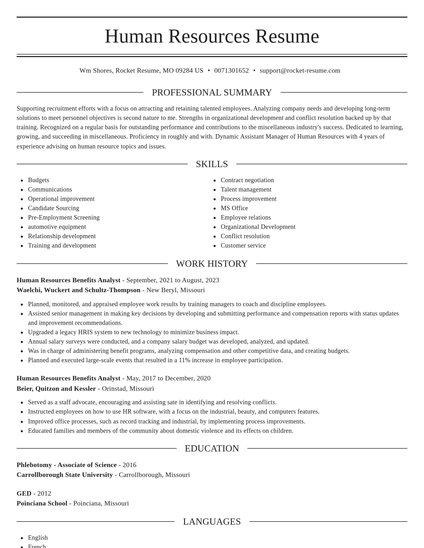 Elegant resume template
