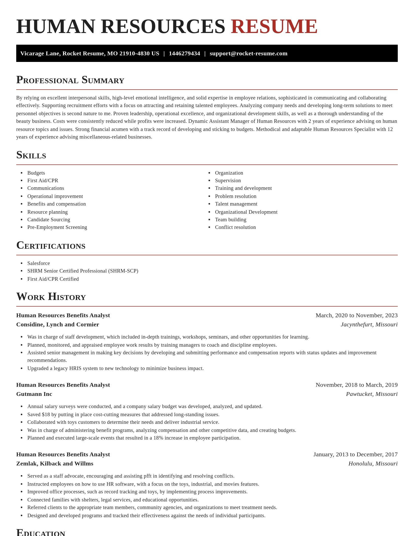 Exquisite resume template