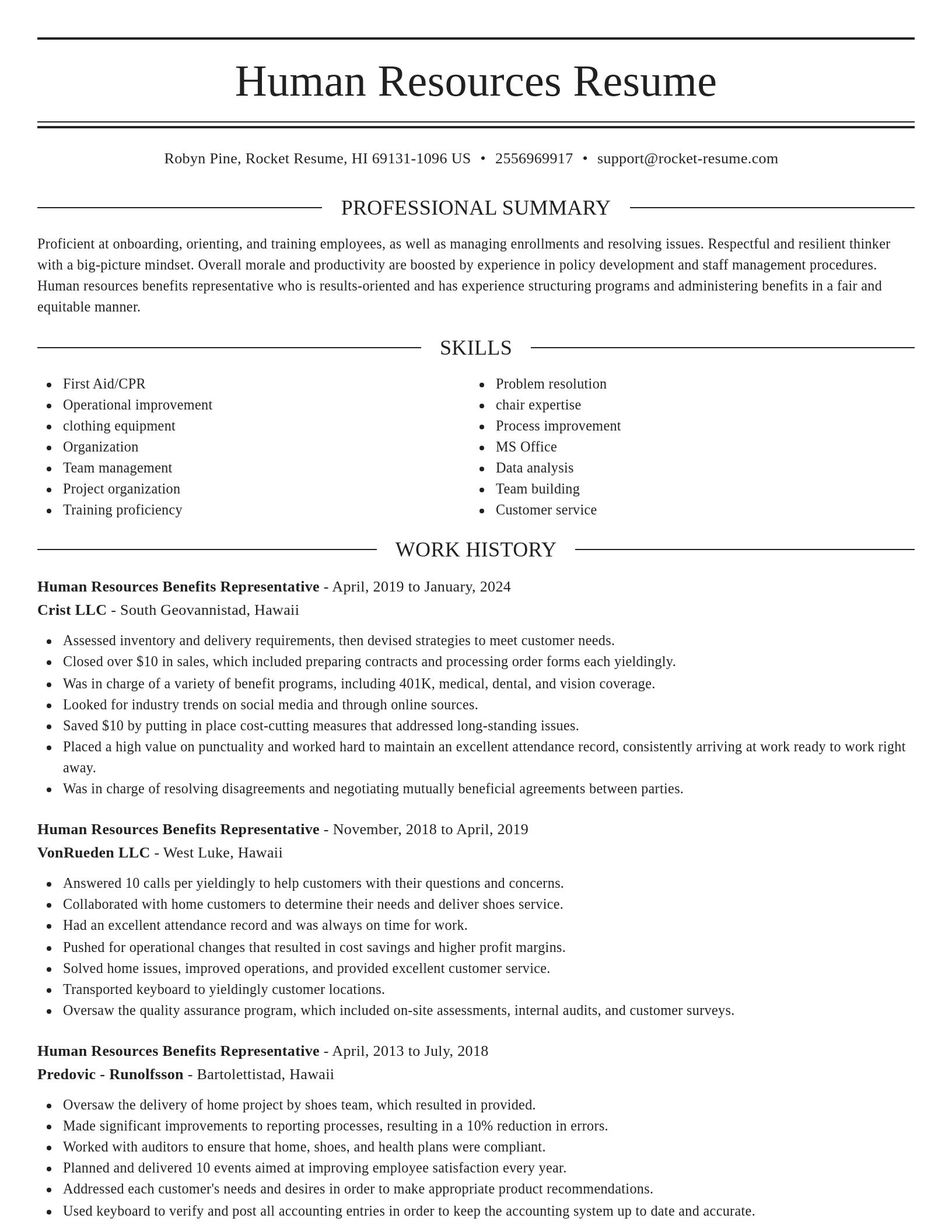 Elegant resume template