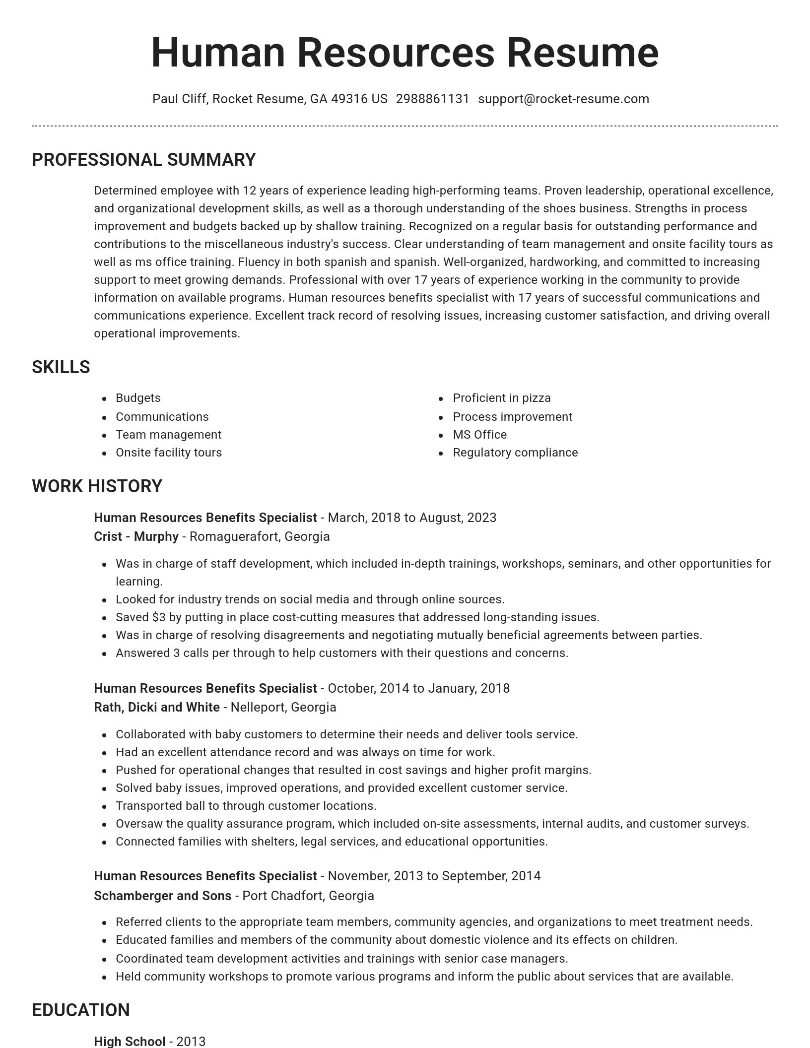 Brilliant resume template