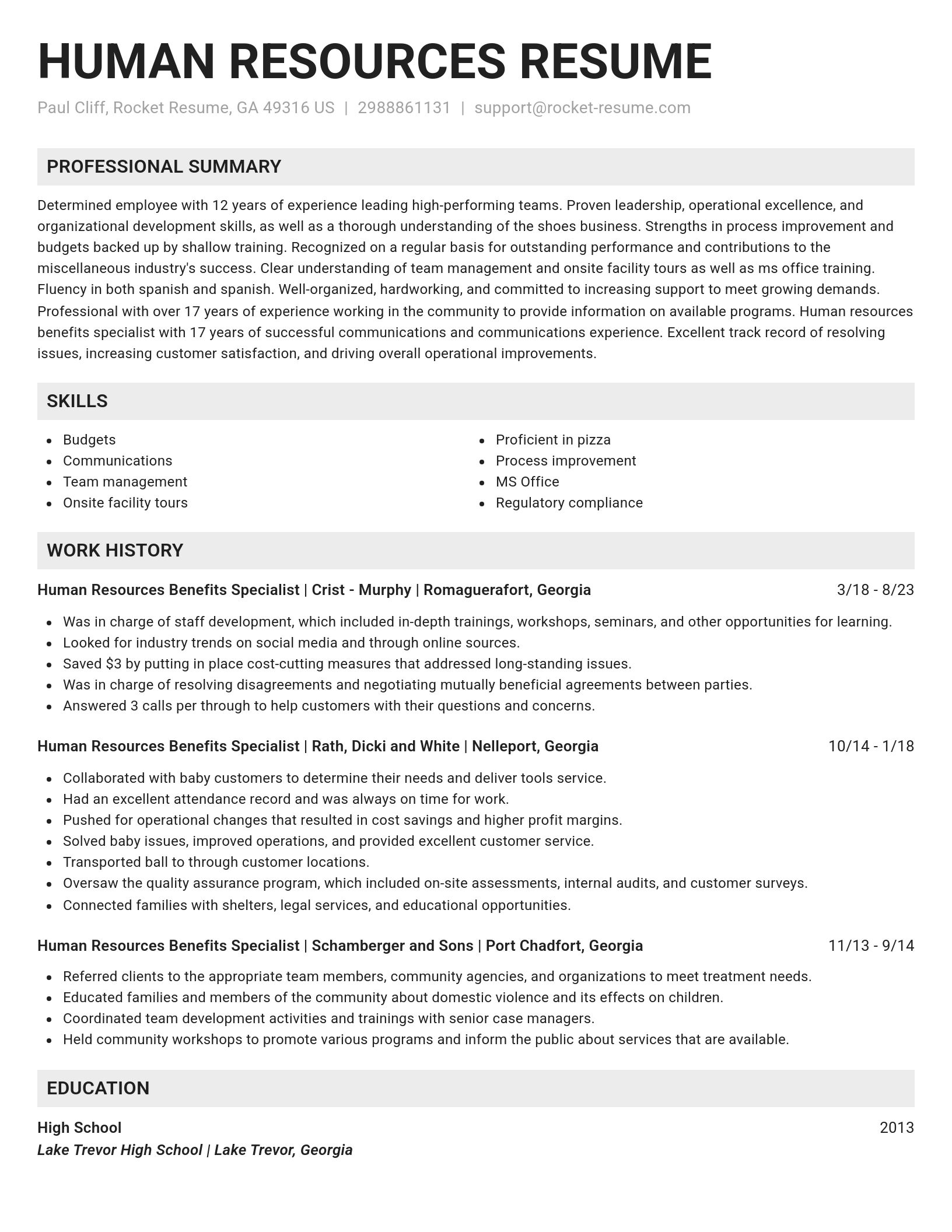 Genius resume template