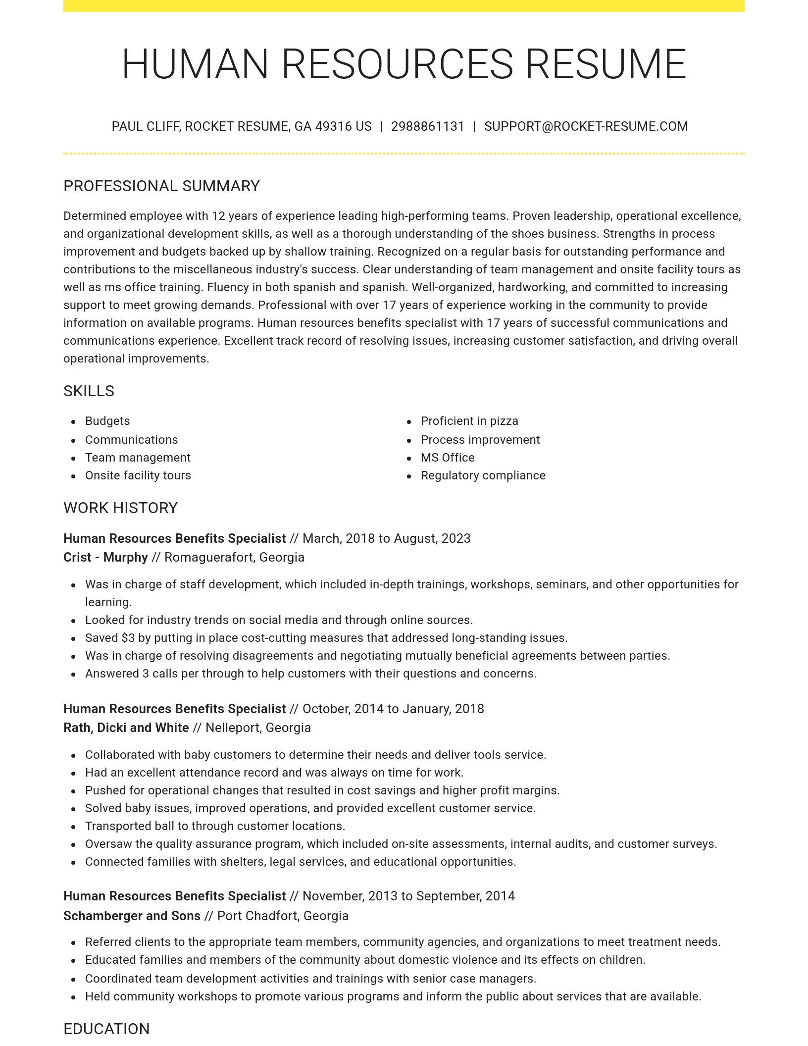 Grand resume template