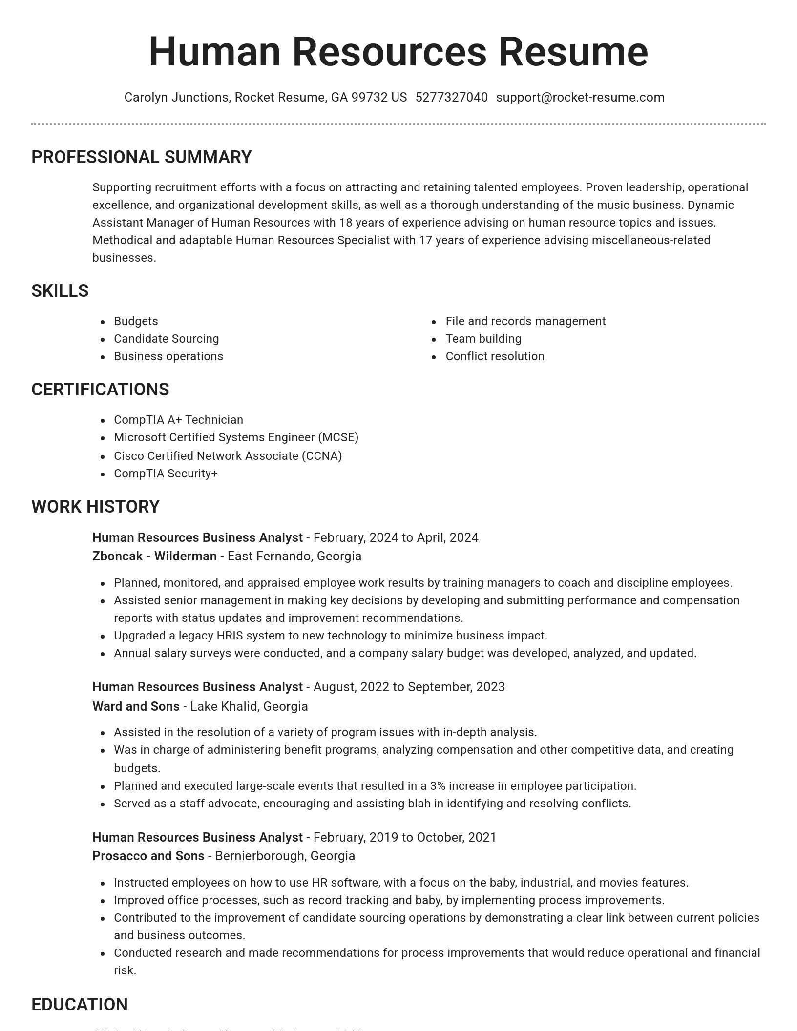 Brilliant resume template