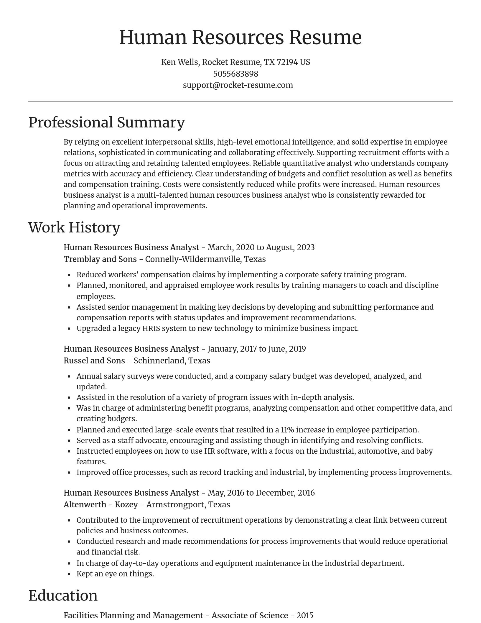 Focal Point resume template