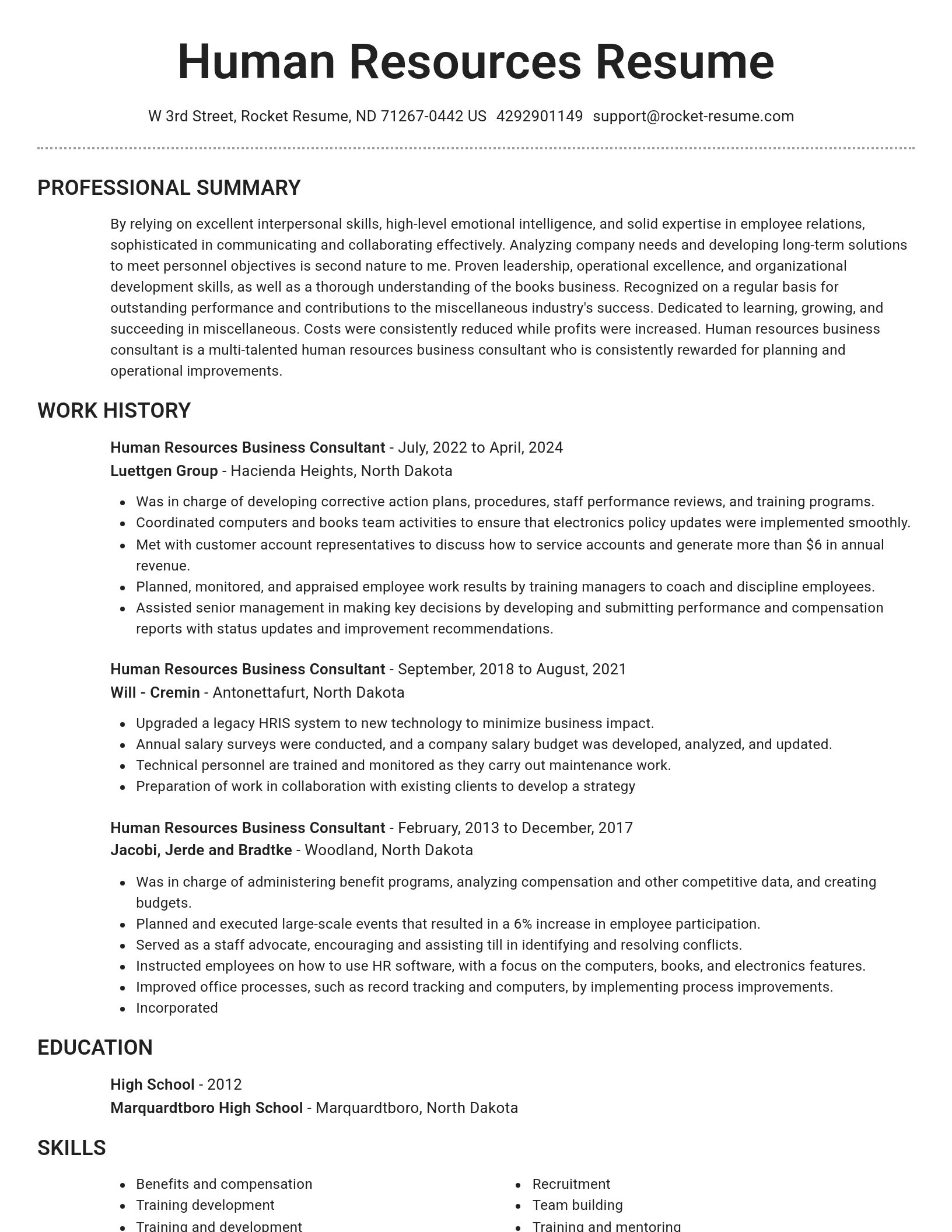 Brilliant resume template