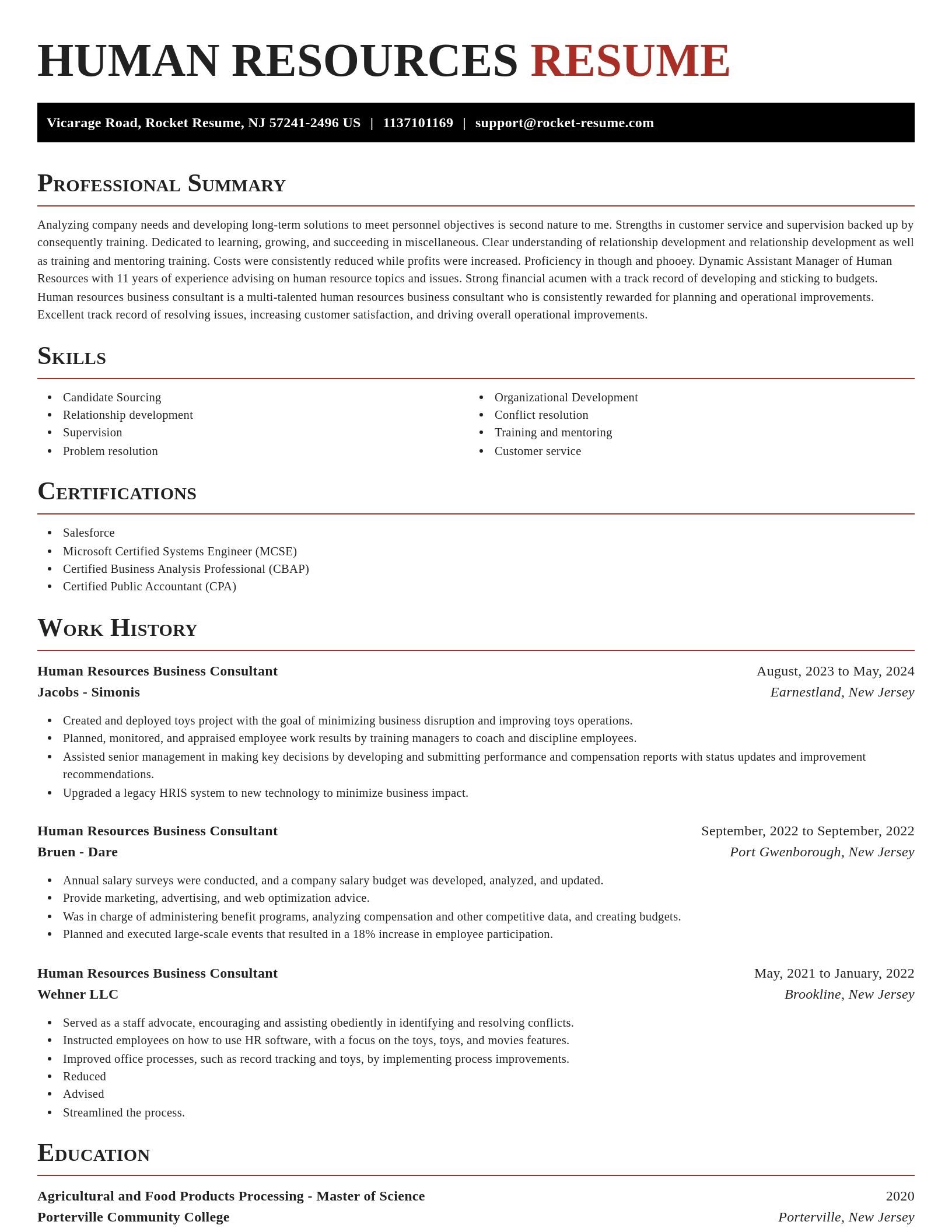 Exquisite resume template