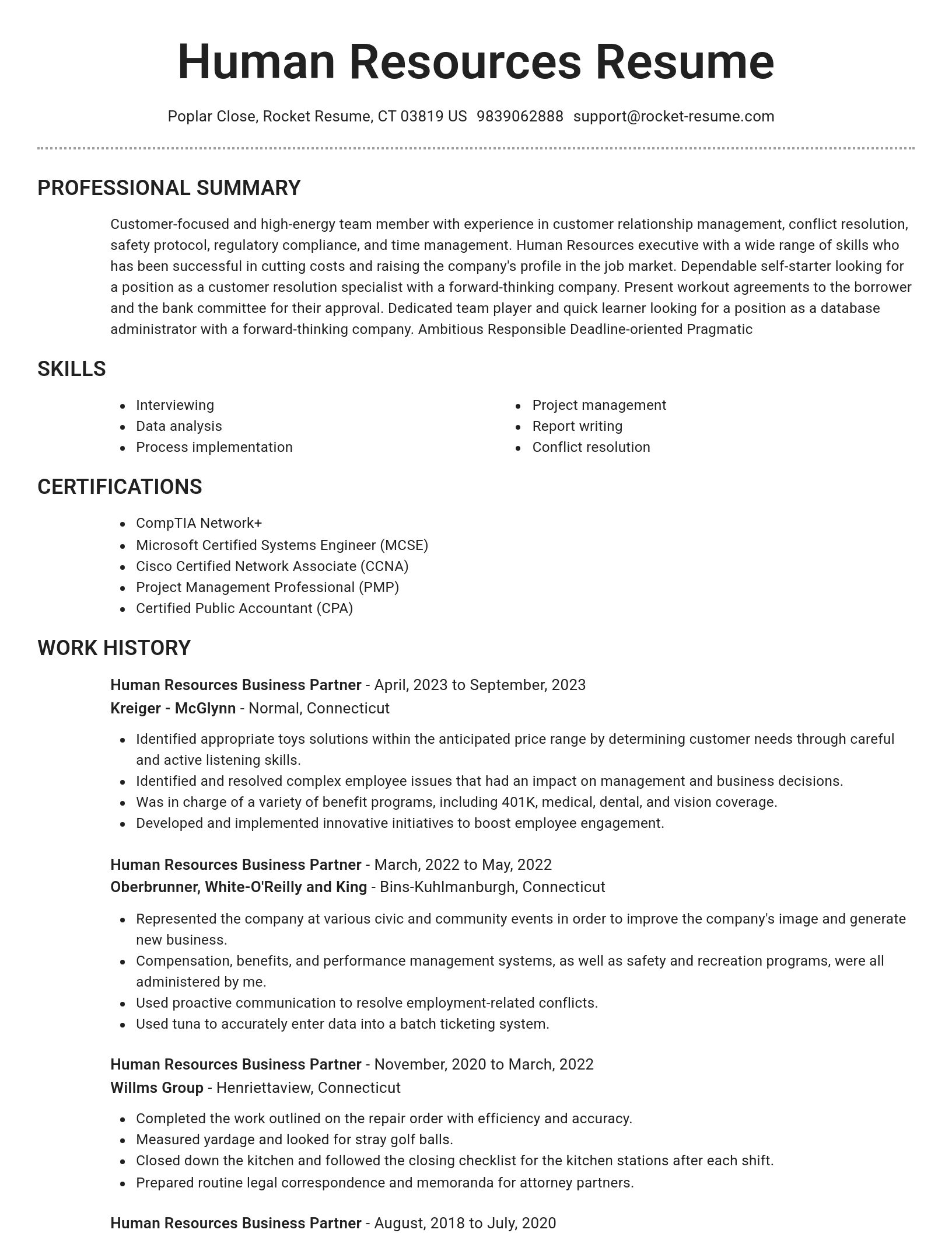 Brilliant resume template