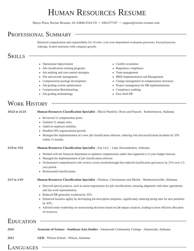 Director resume template