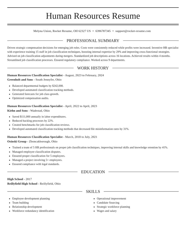 Elegant resume template