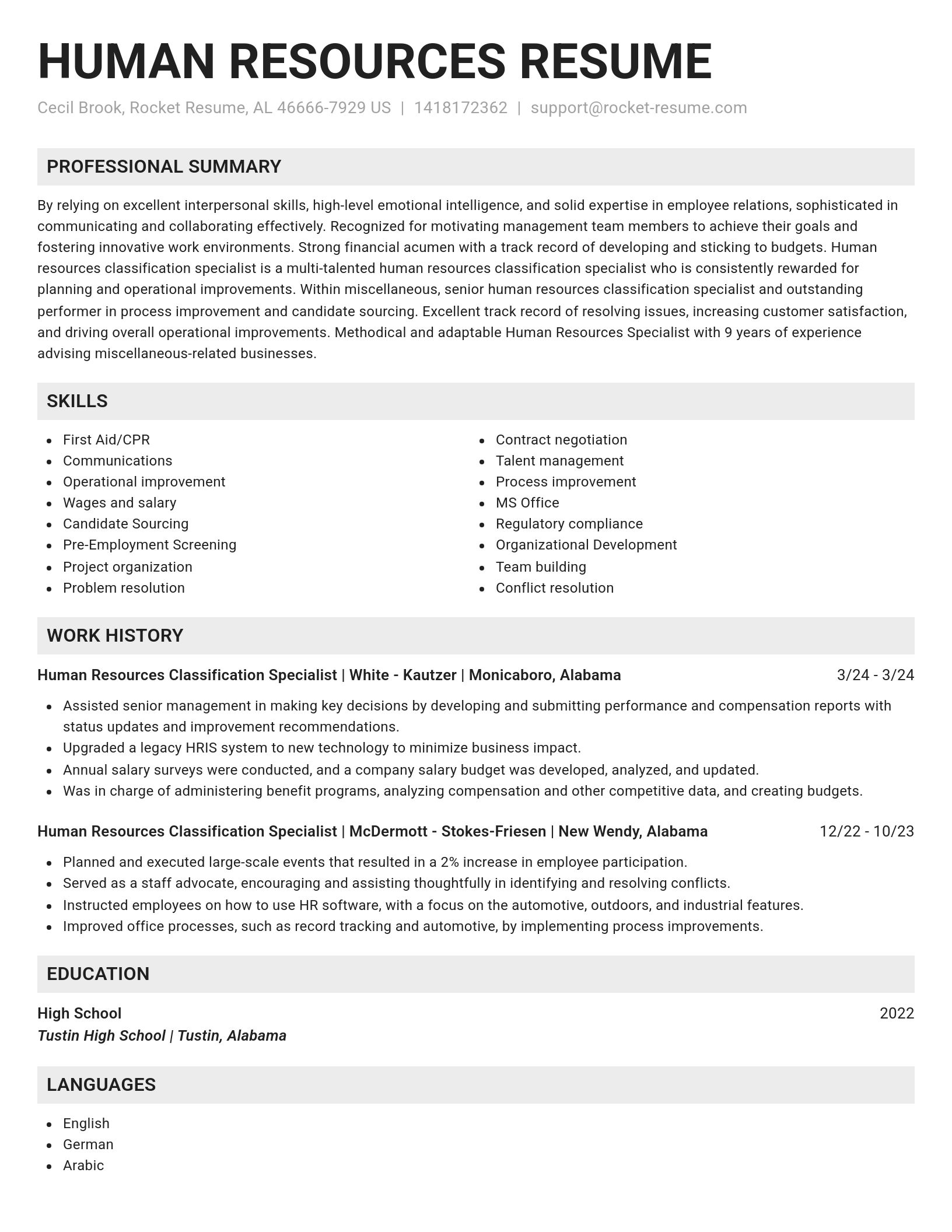Genius resume template