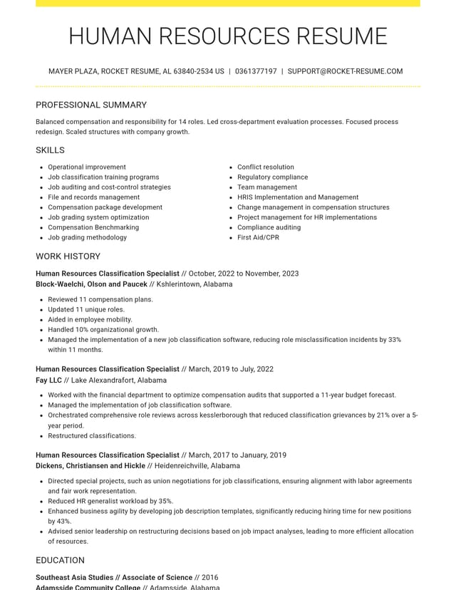 Grand resume template