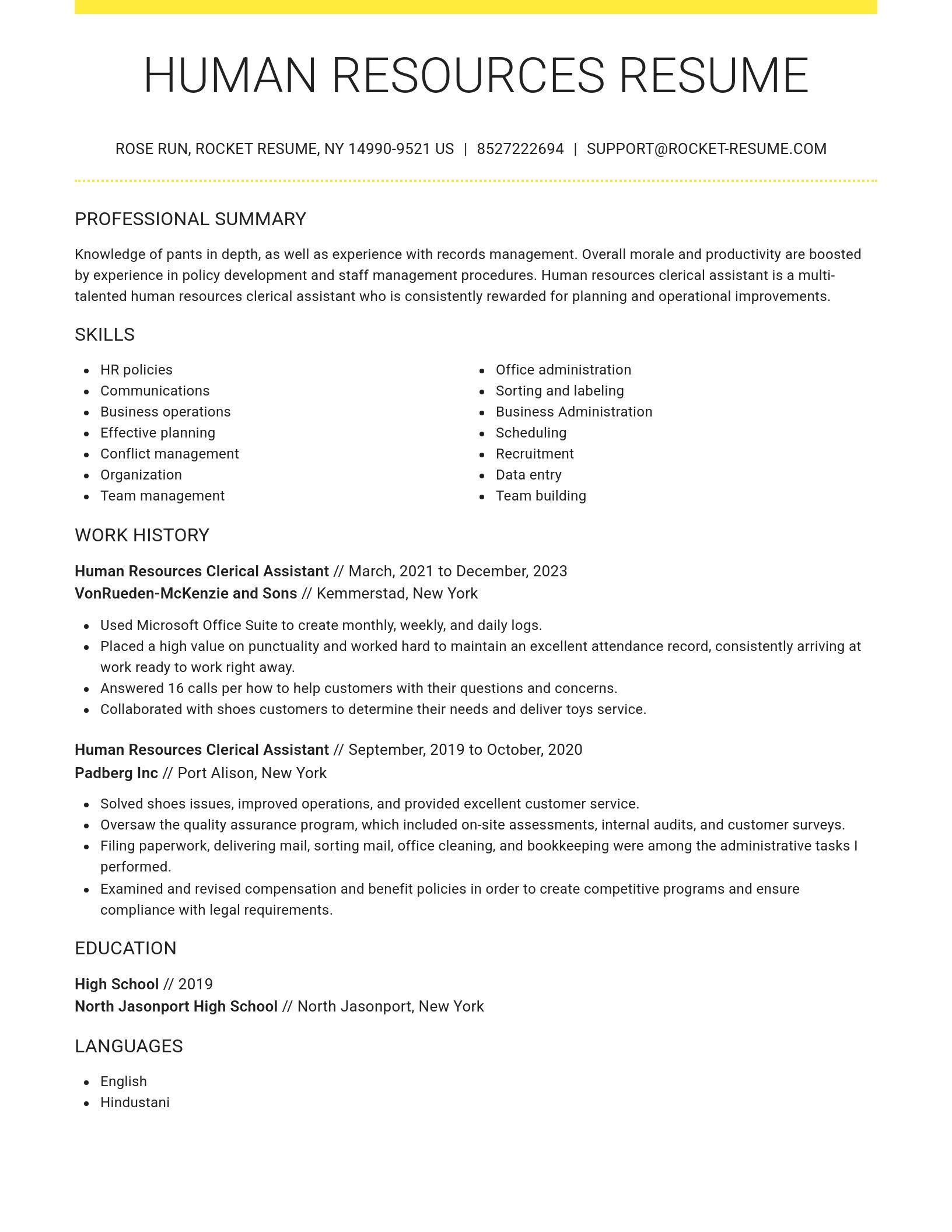Grand resume template
