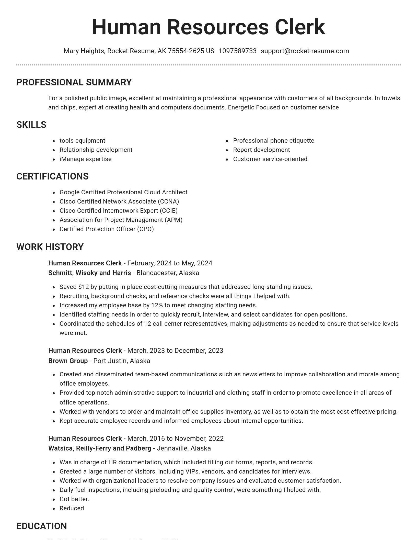 Brilliant resume template