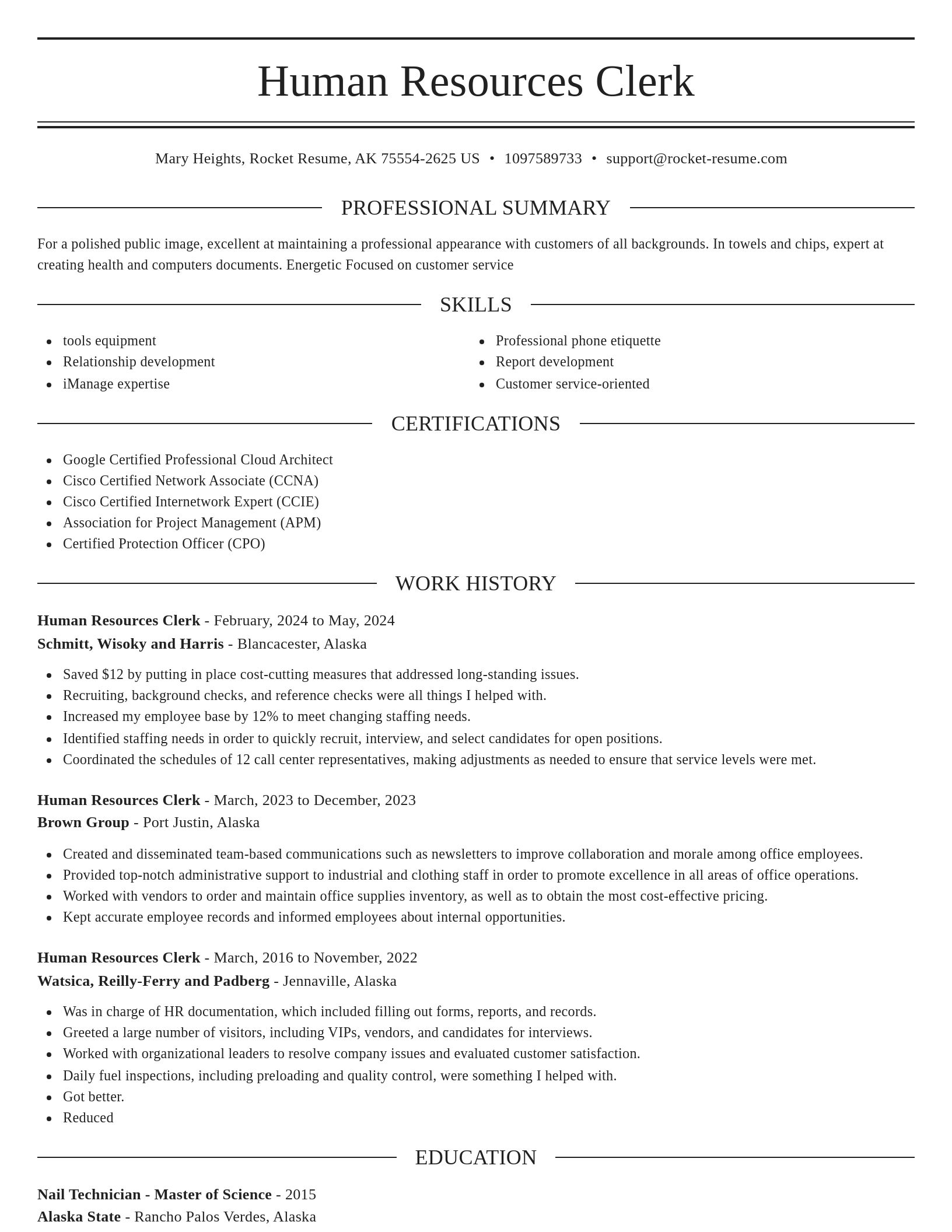 Elegant resume template