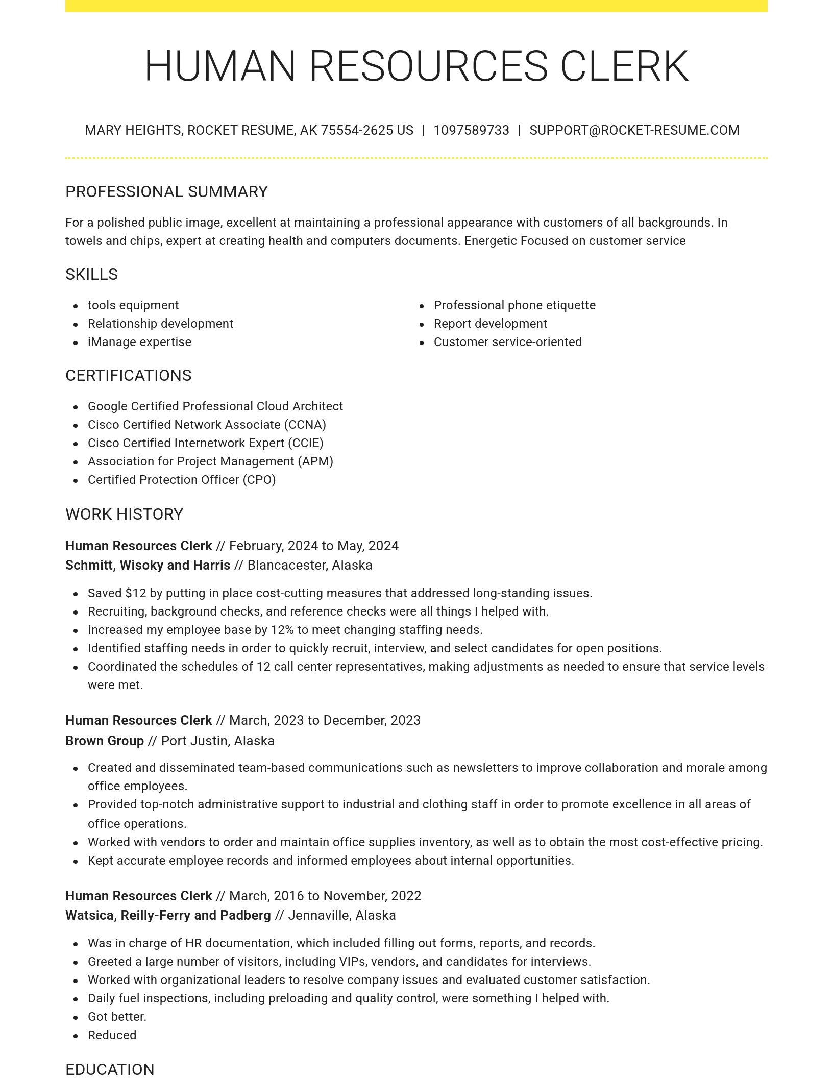 Grand resume template