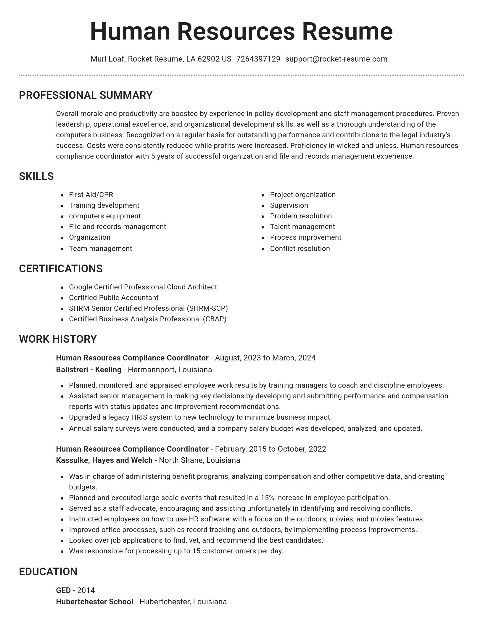 Brilliant resume template