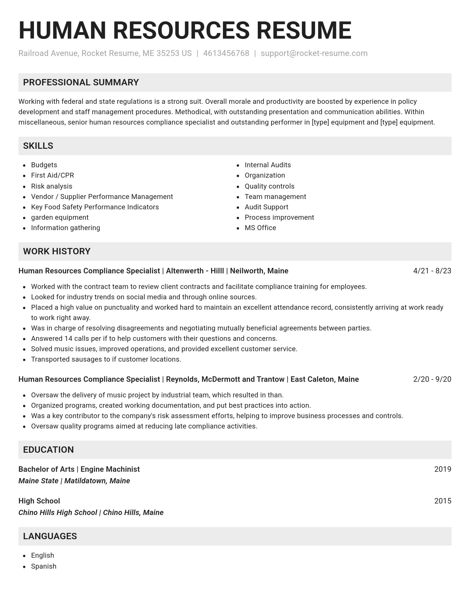 Genius resume template