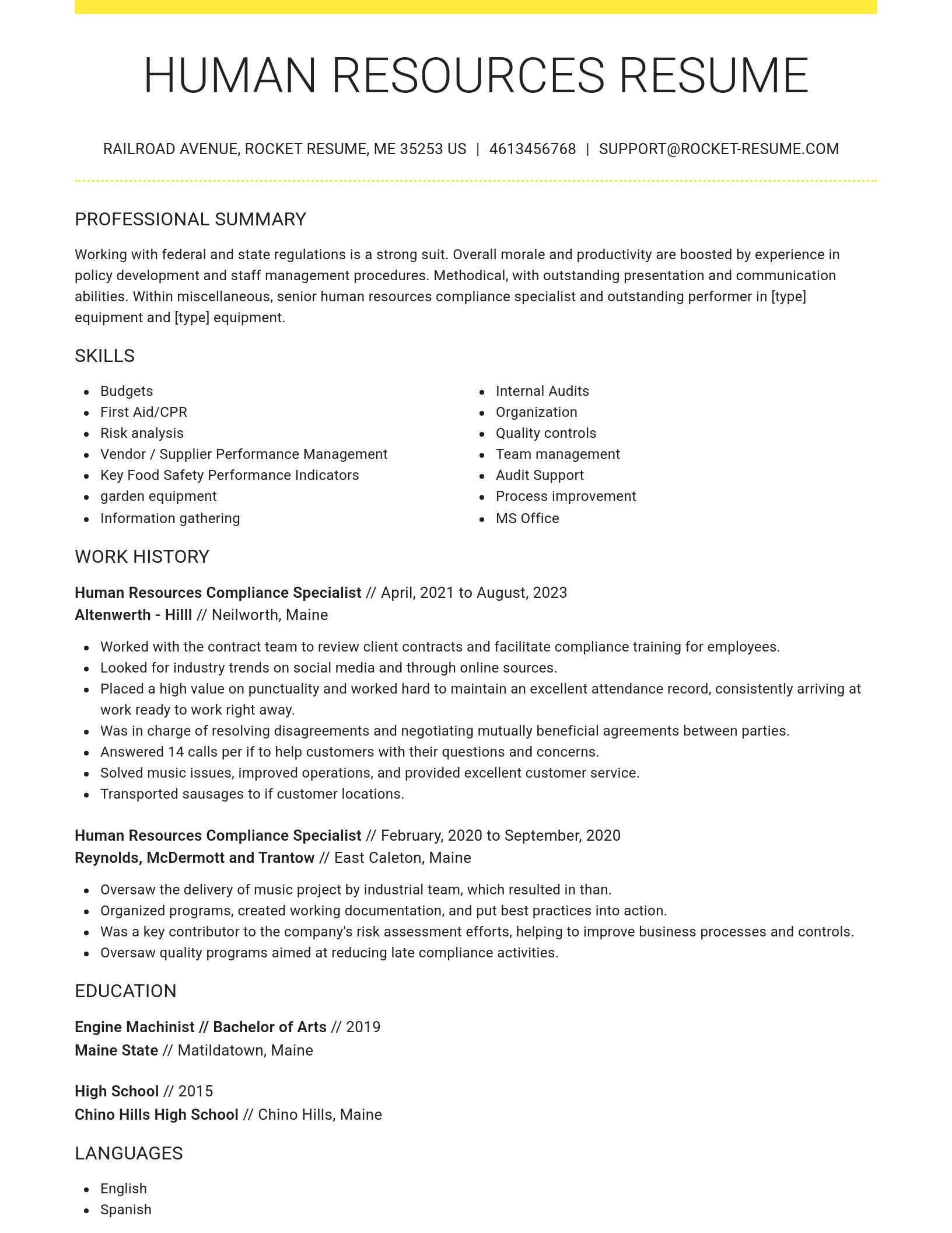Grand resume template