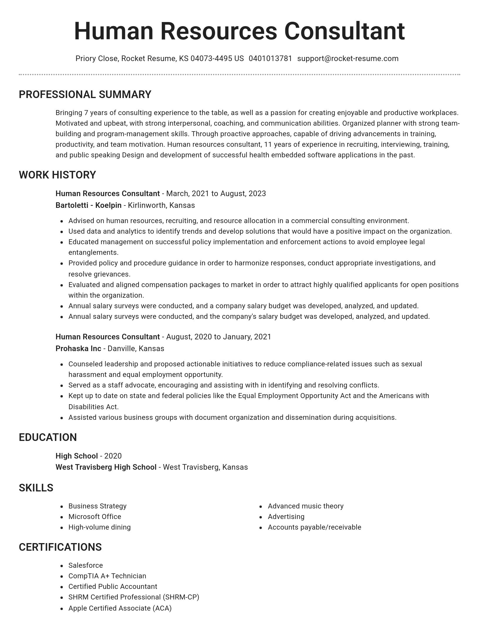 Brilliant resume template