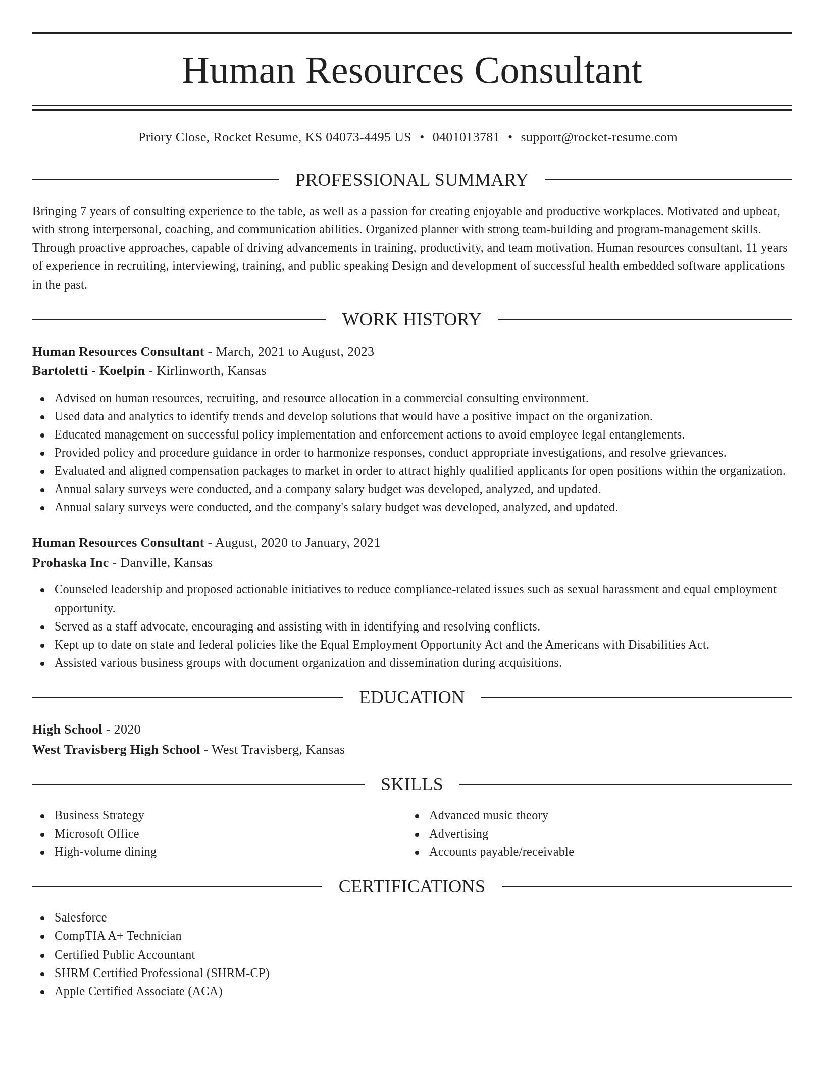 Elegant resume template