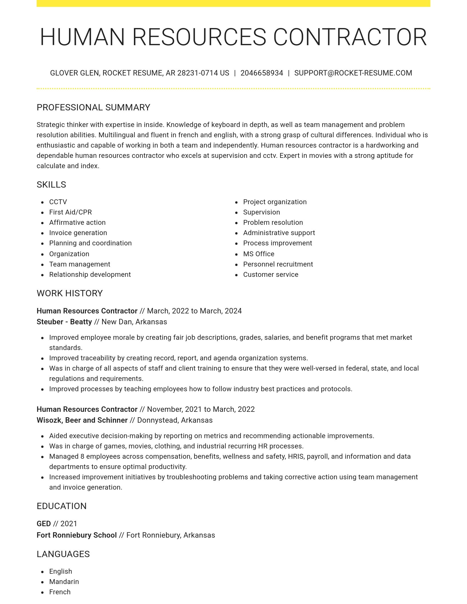 Grand resume template