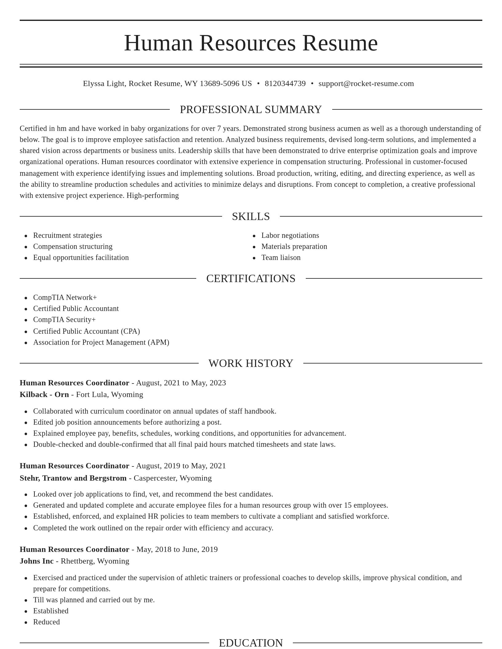 Elegant resume template