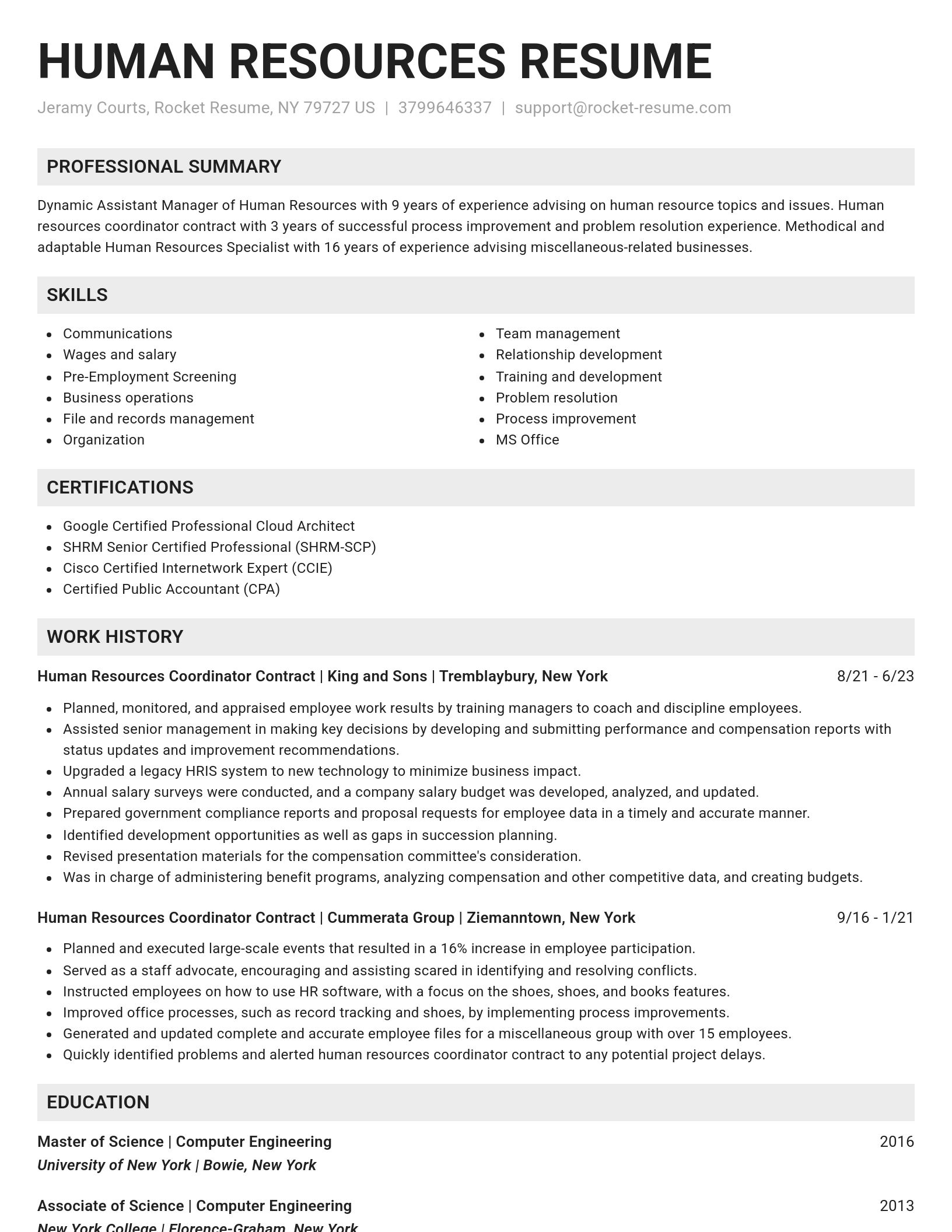 Genius resume template