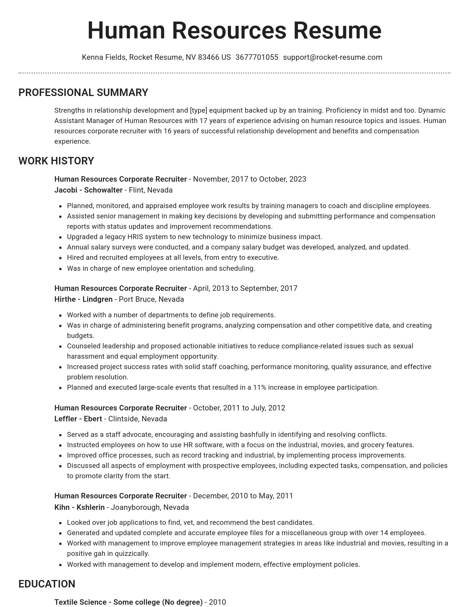 Brilliant resume template