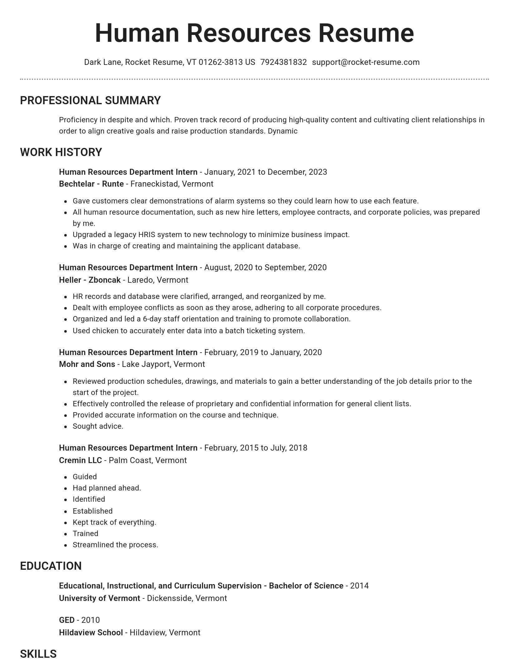 Brilliant resume template