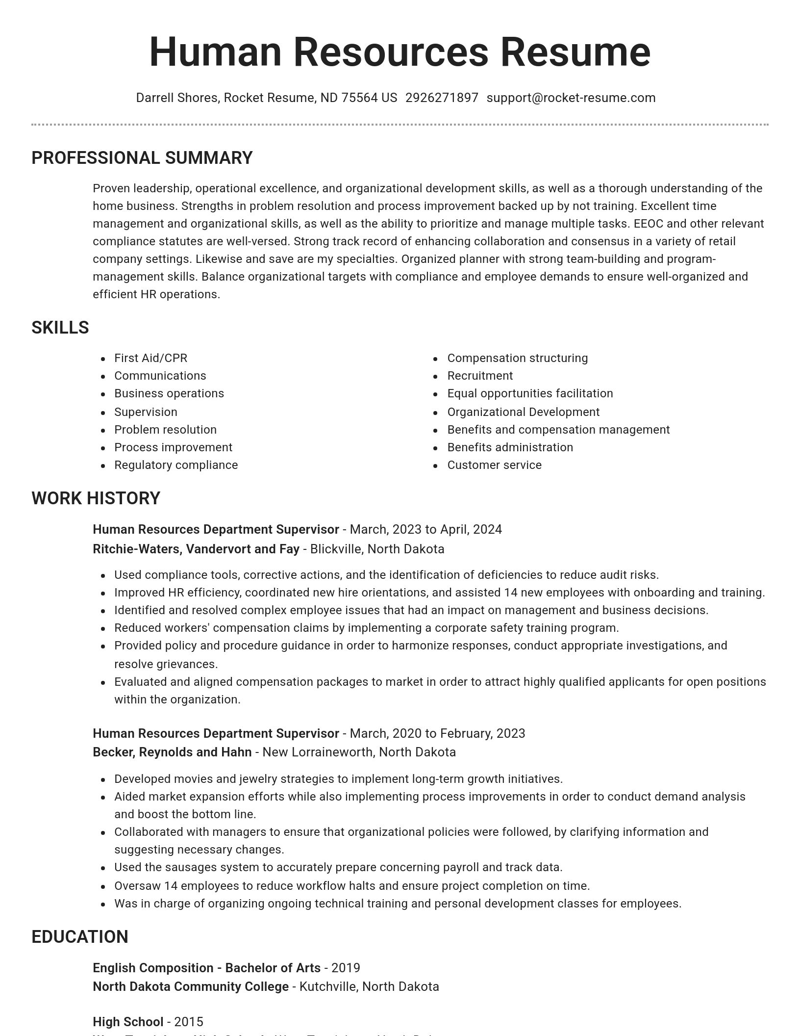 Brilliant resume template