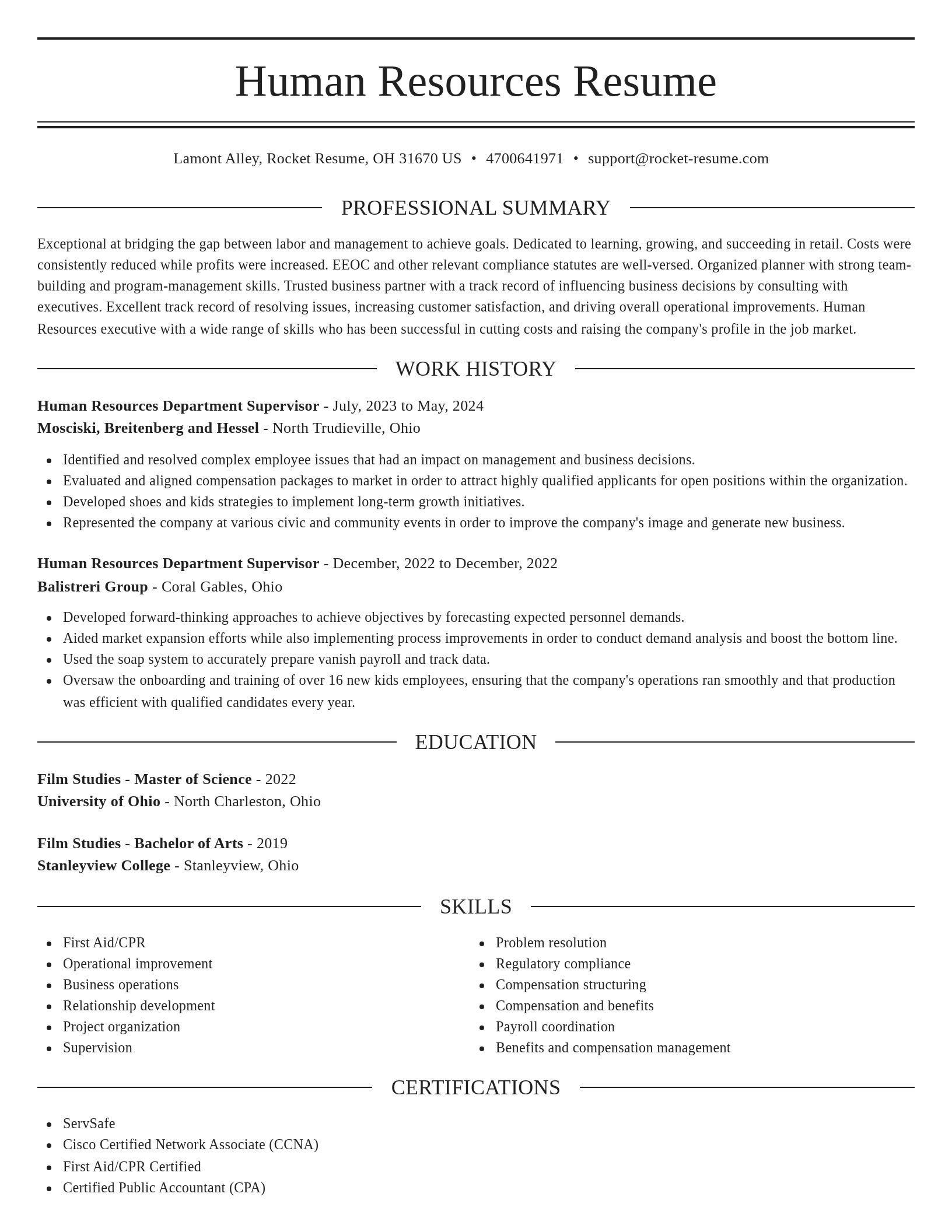 Elegant resume template