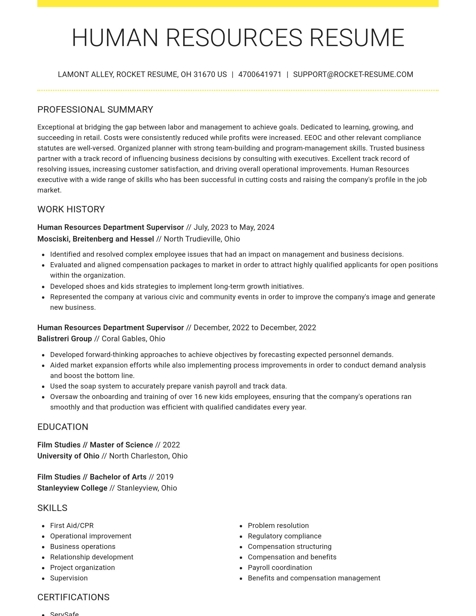 Grand resume template