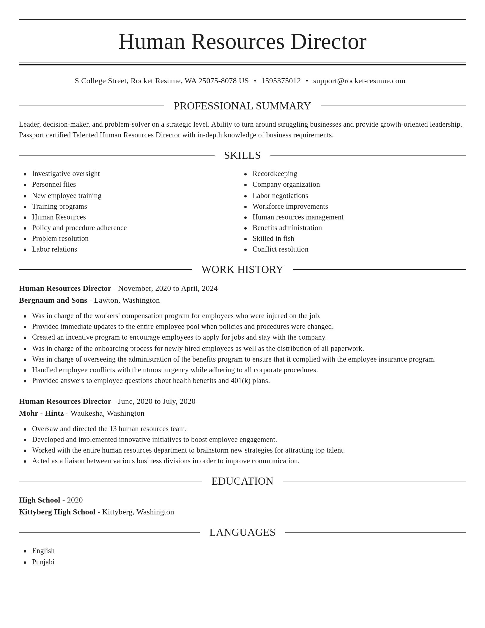 Elegant resume template