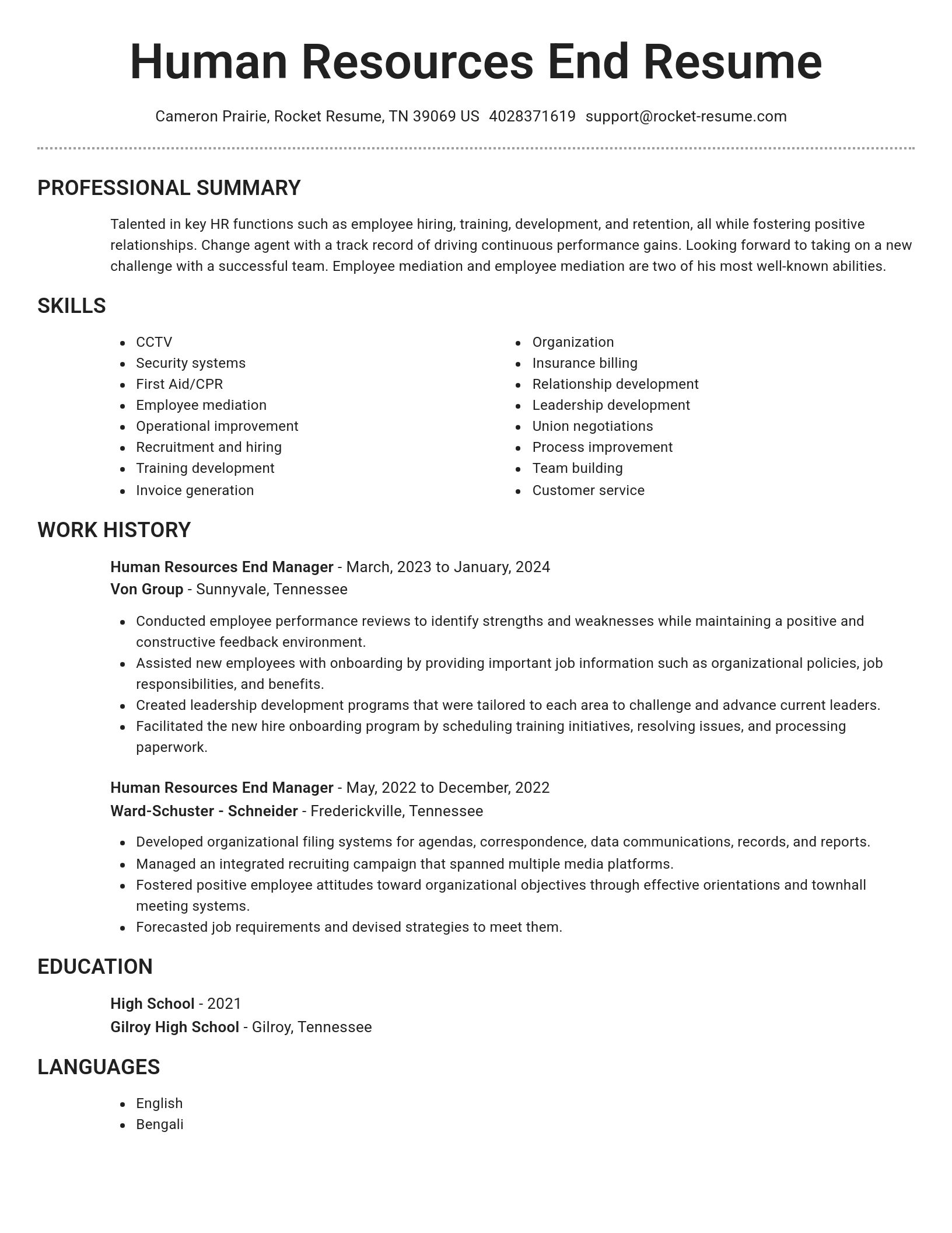 Brilliant resume template