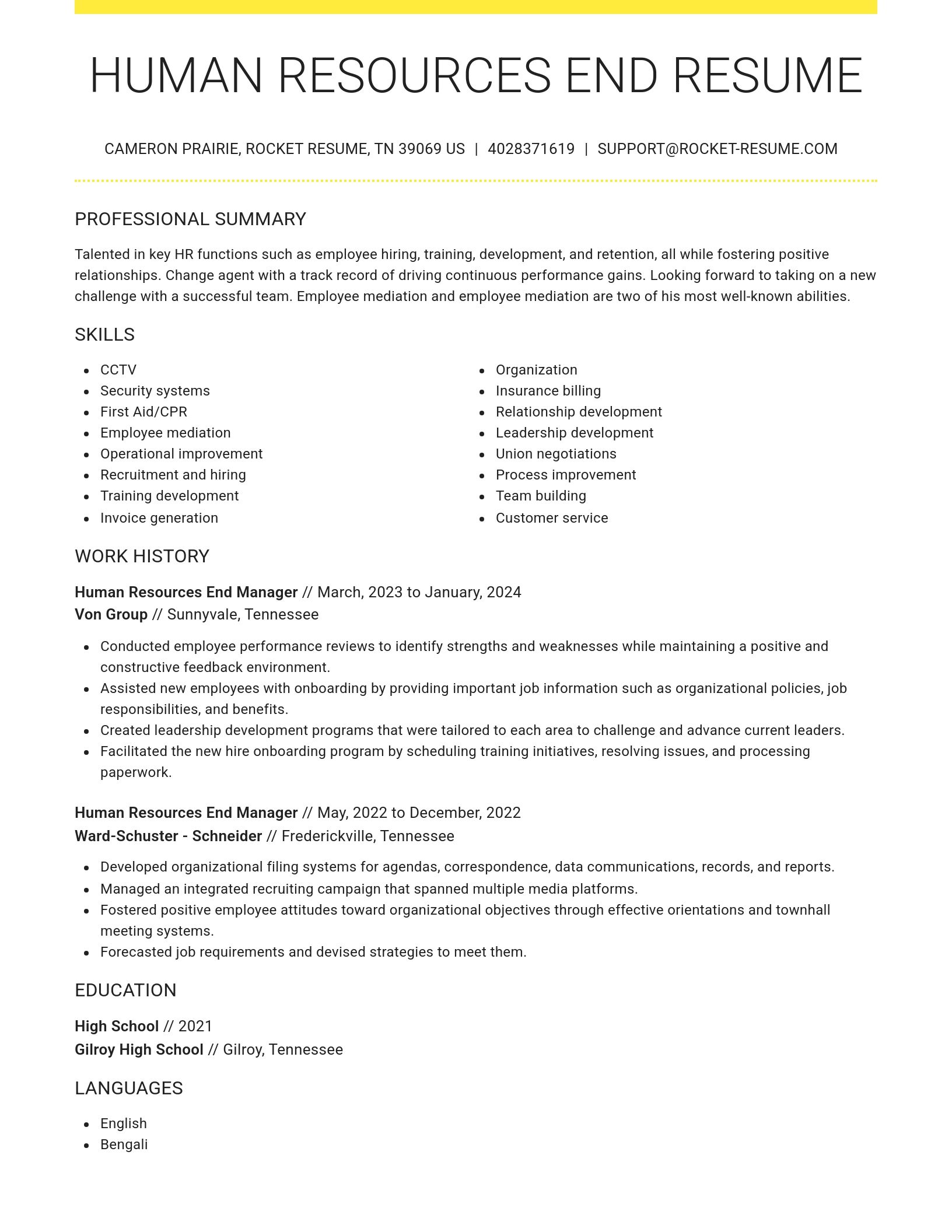 Grand resume template