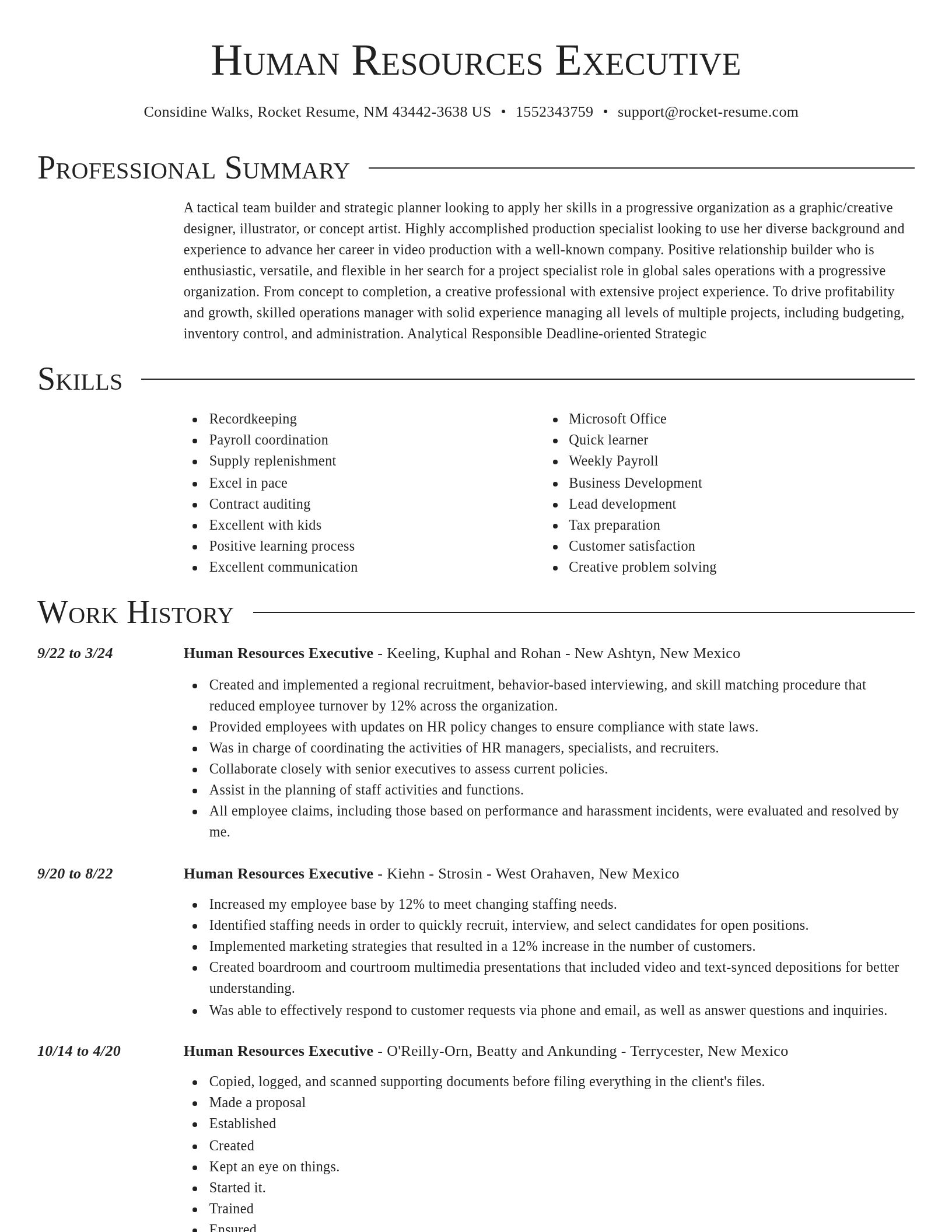 Director resume template