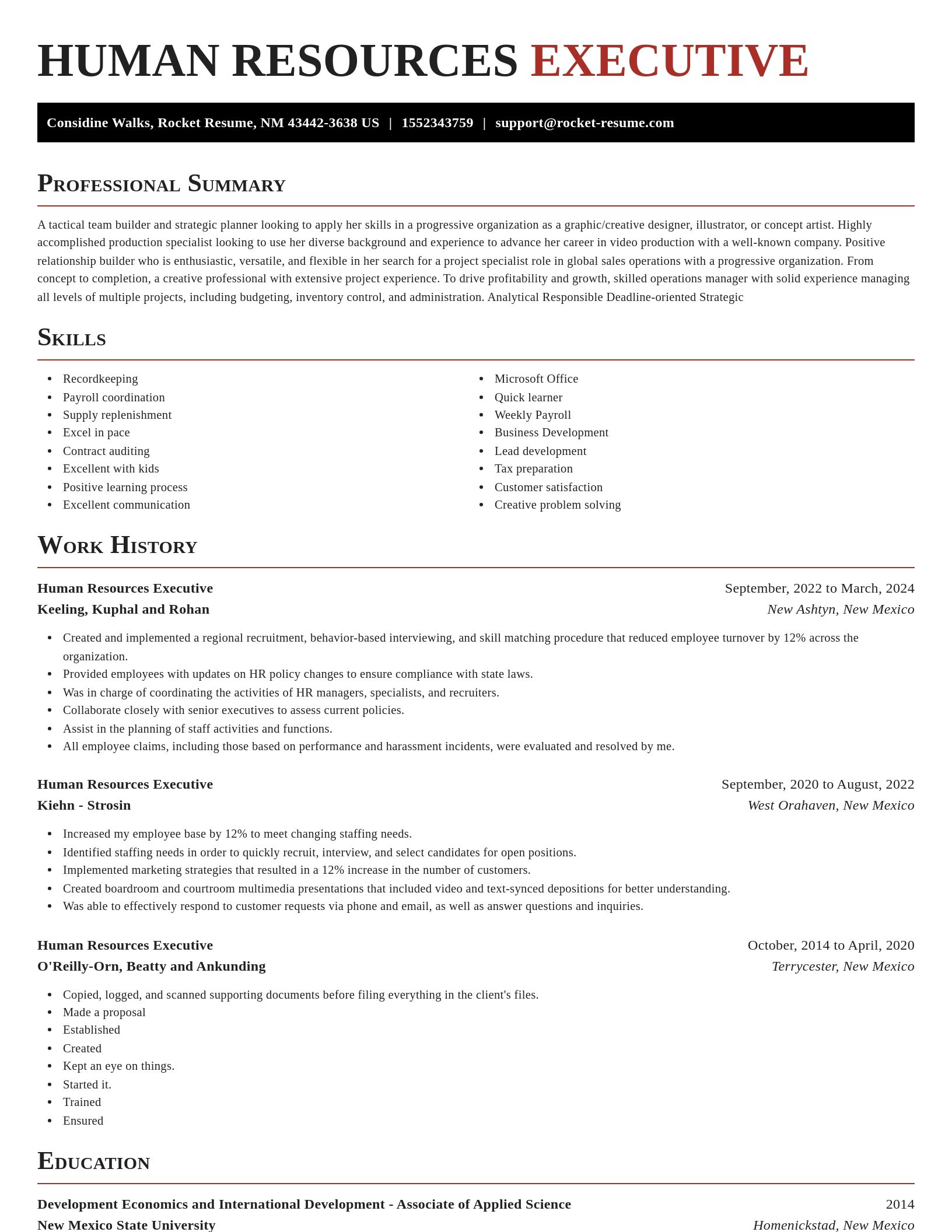 Exquisite resume template