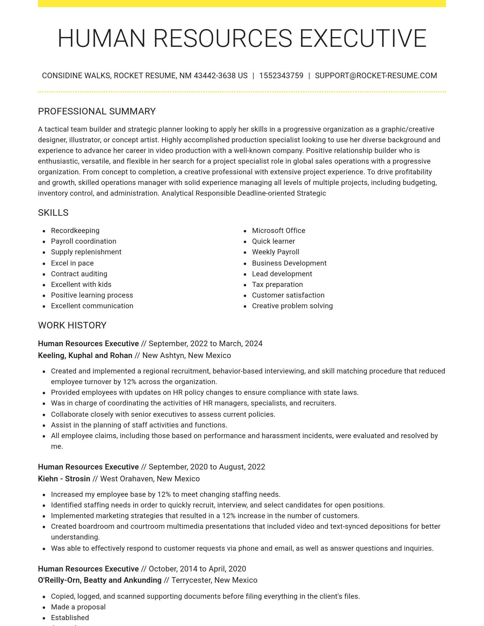 Grand resume template