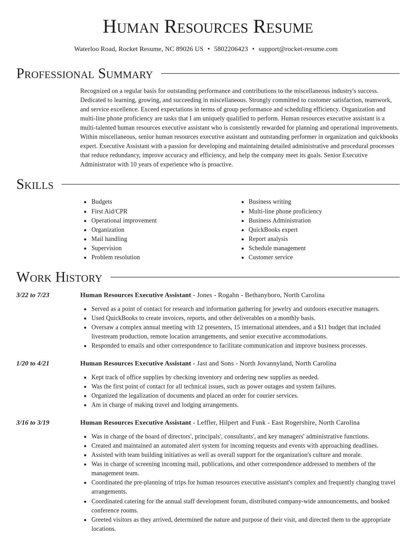 Director resume template