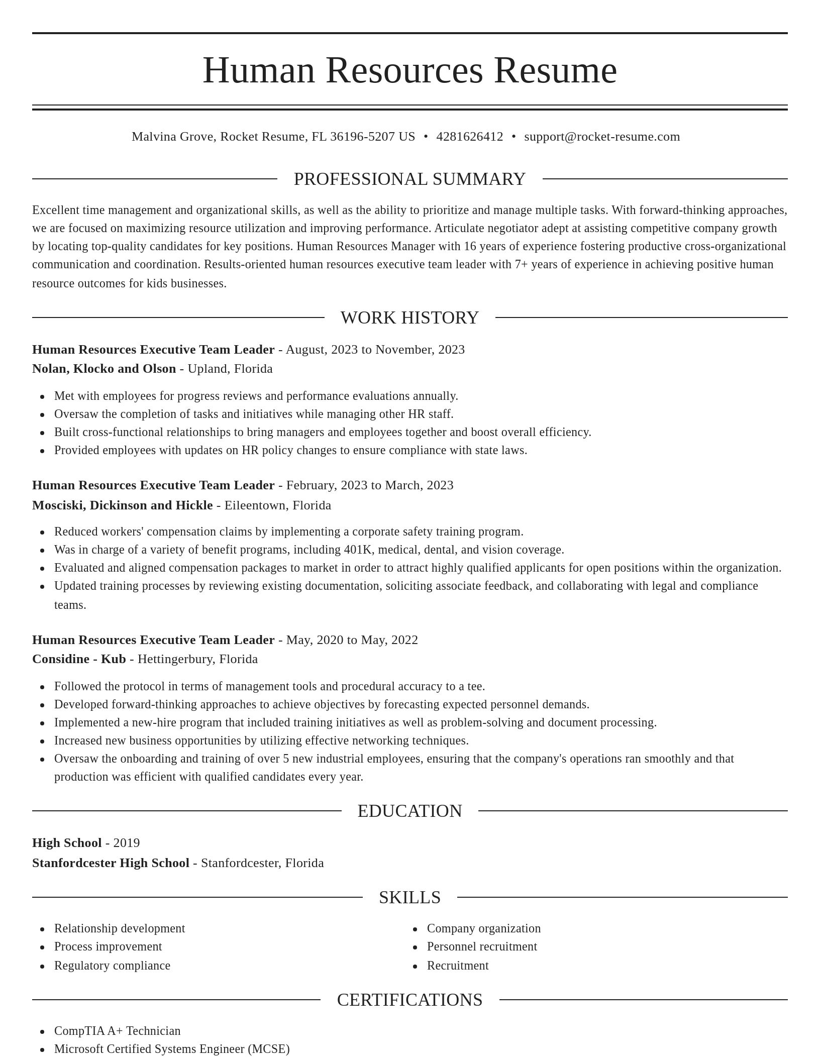 Elegant resume template