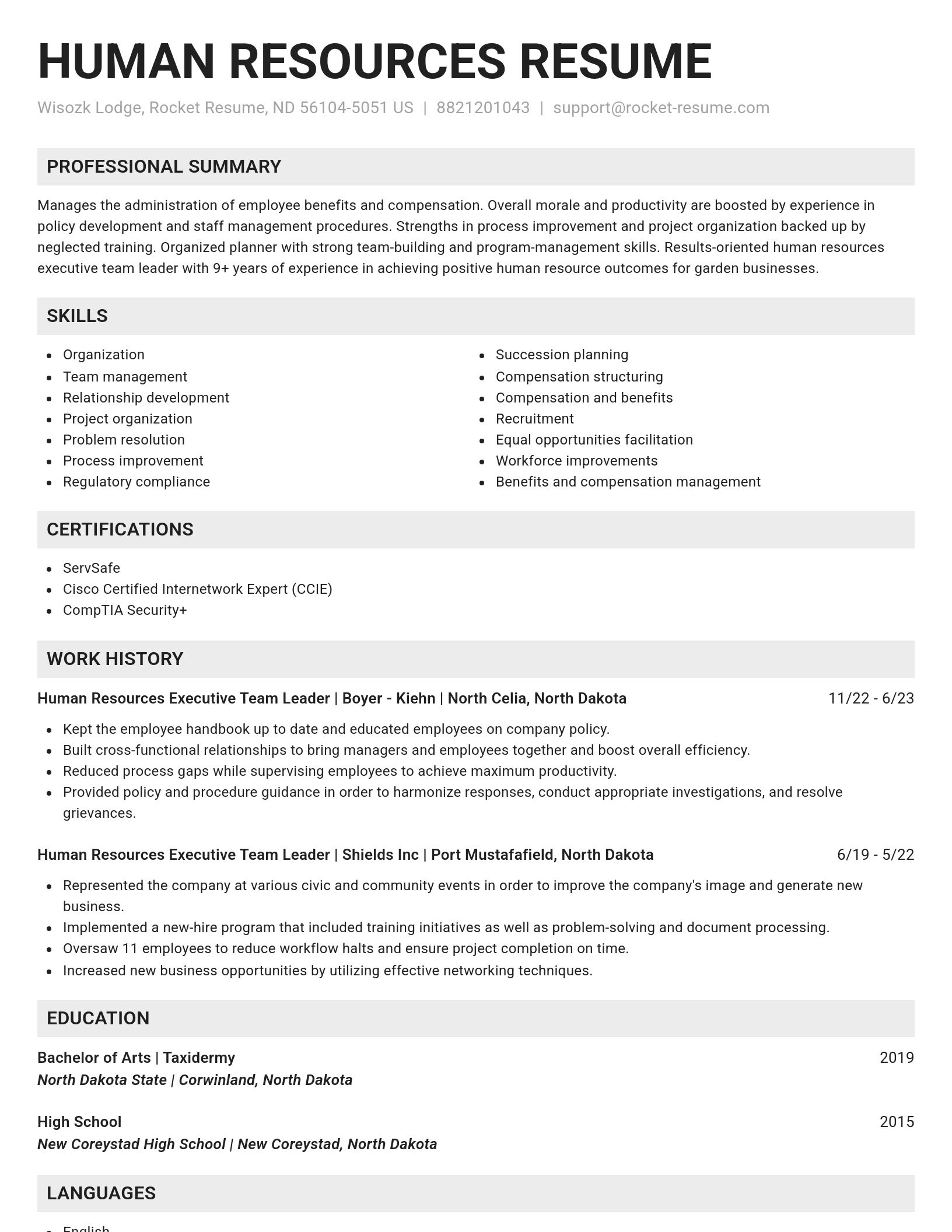 Genius resume template