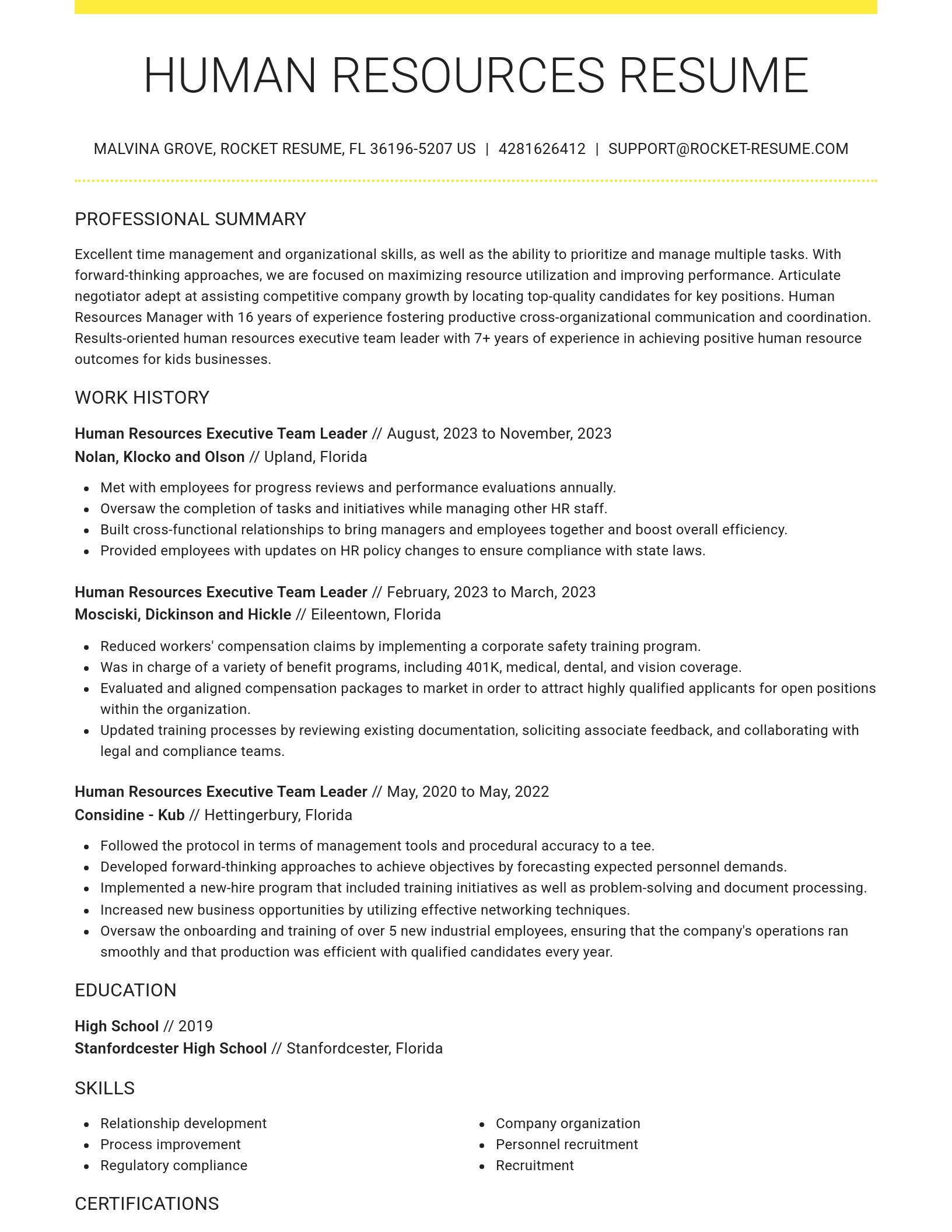 Grand resume template