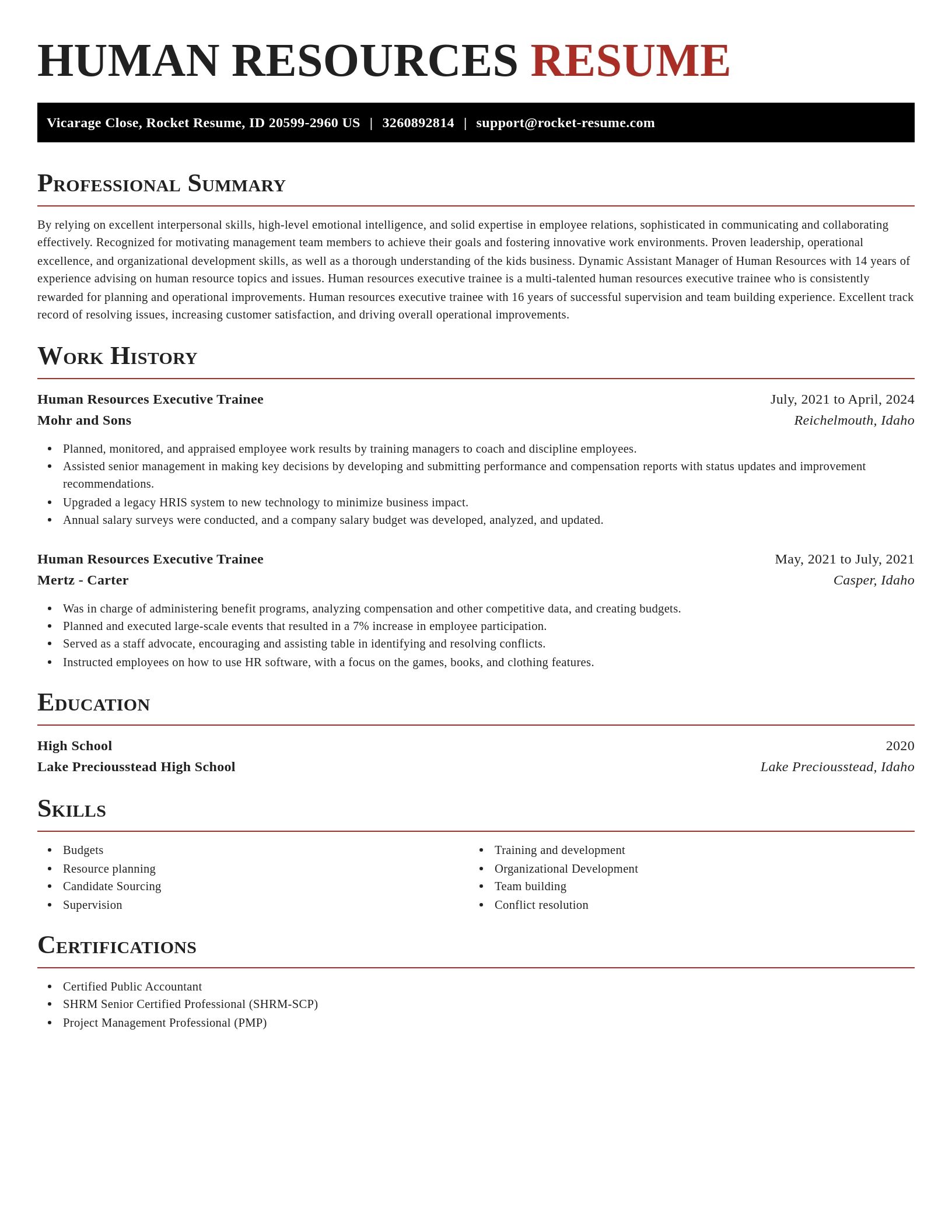 Exquisite resume template